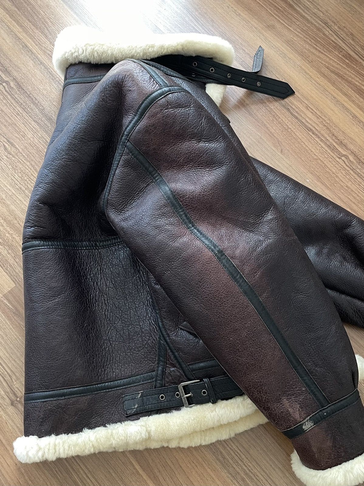 Schott Wind Armour B-3 US Sheepskin Bomber Flight Jacket Size US M / EU 48-50 / 2 - 17 Thumbnail