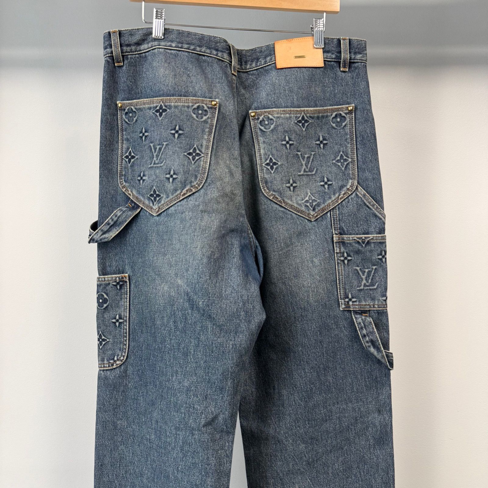 Louis Vuitton Louis Vuitton Monogra Double Knee Carpenter Denim - 36 Size US 36 / EU 52 - 4 Thumbnail