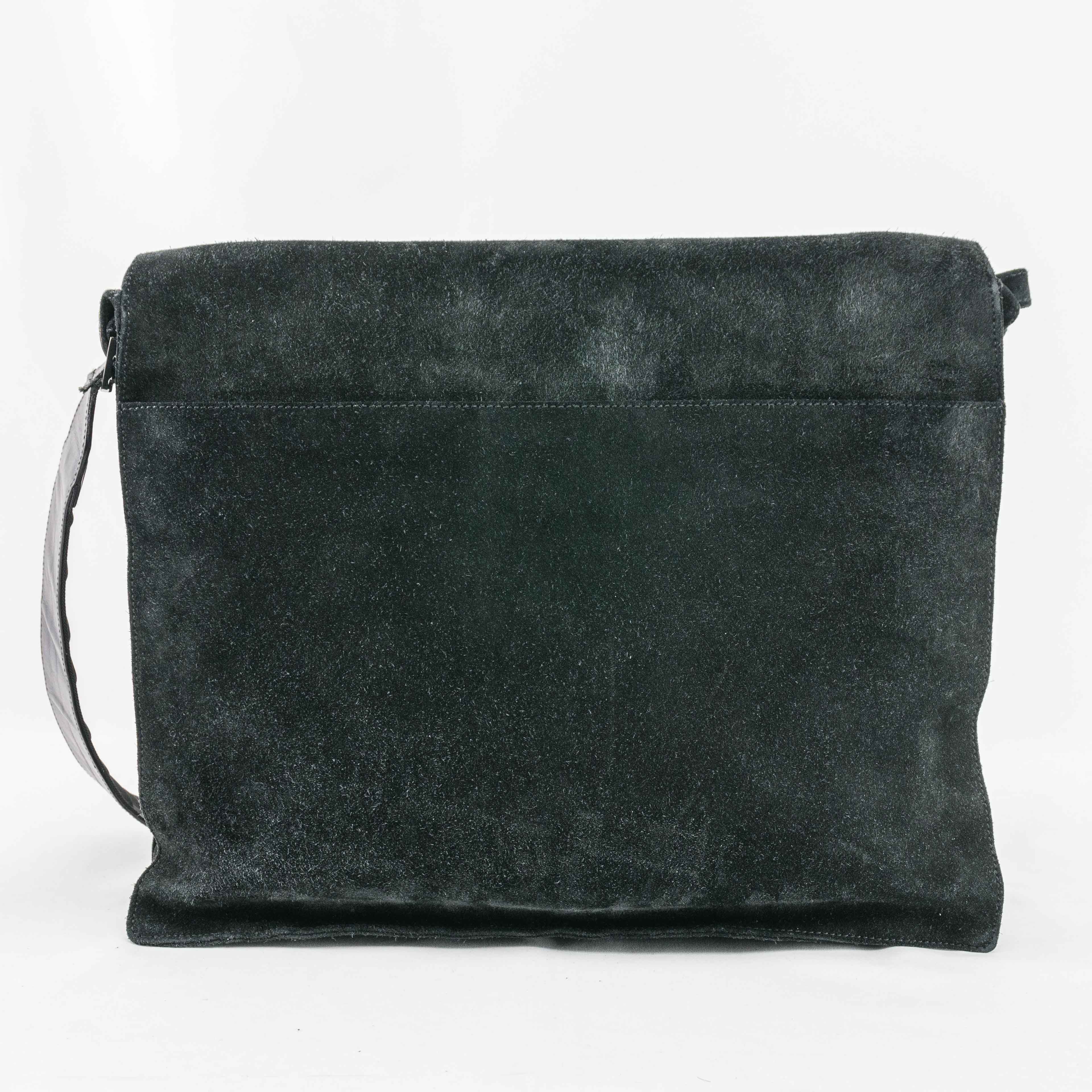 Gucci Gucci Black Suede and Leather Messenger Bag Size ONE SIZE - 4 Thumbnail