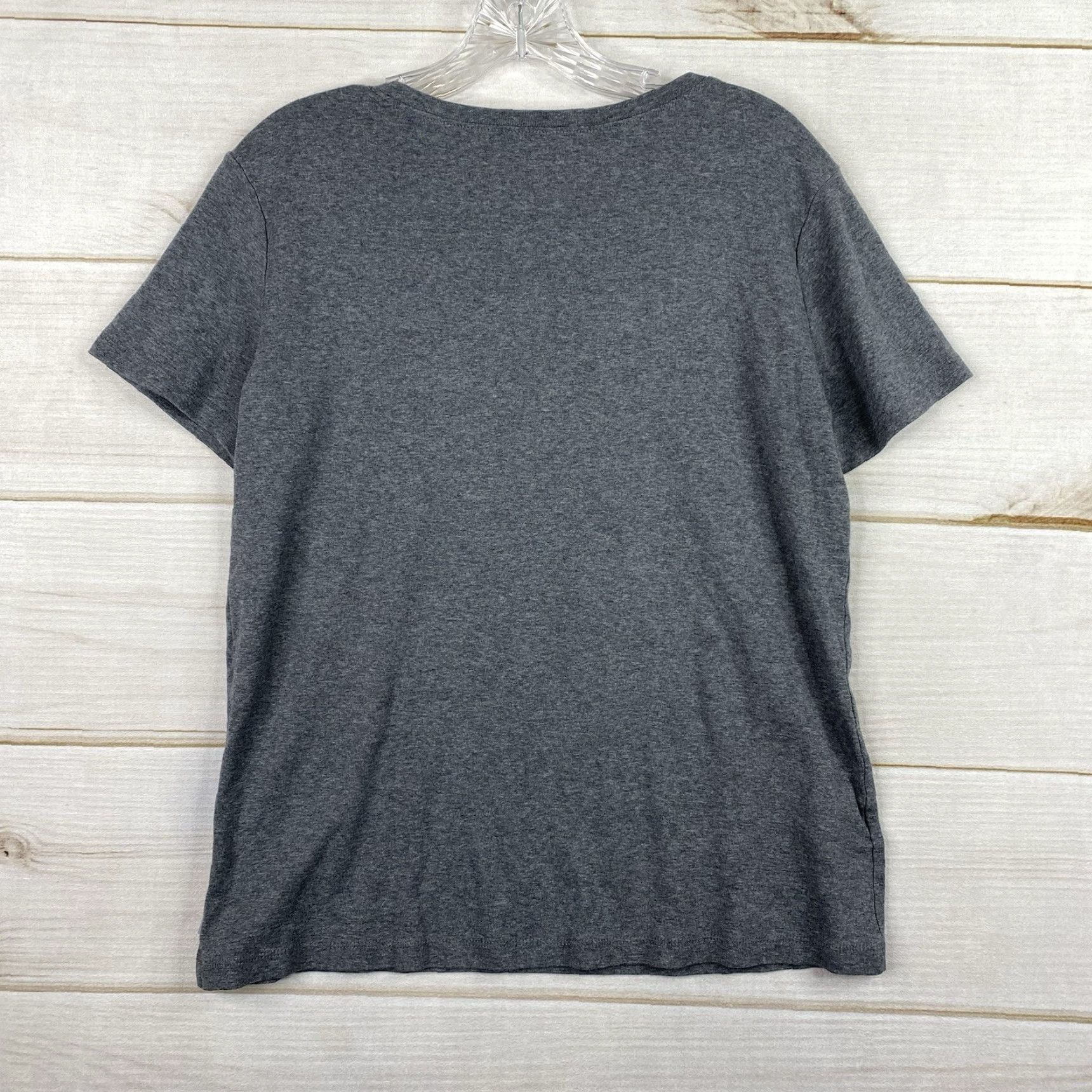 Eddie Bauer Eddie Bauer T-Shirt Womens XL Gray 100% Cotton Solid Short Sleeve Crew Neck Tops - Regular Size XL / US 12-14 / IT 48-50 - 7 Thumbnail