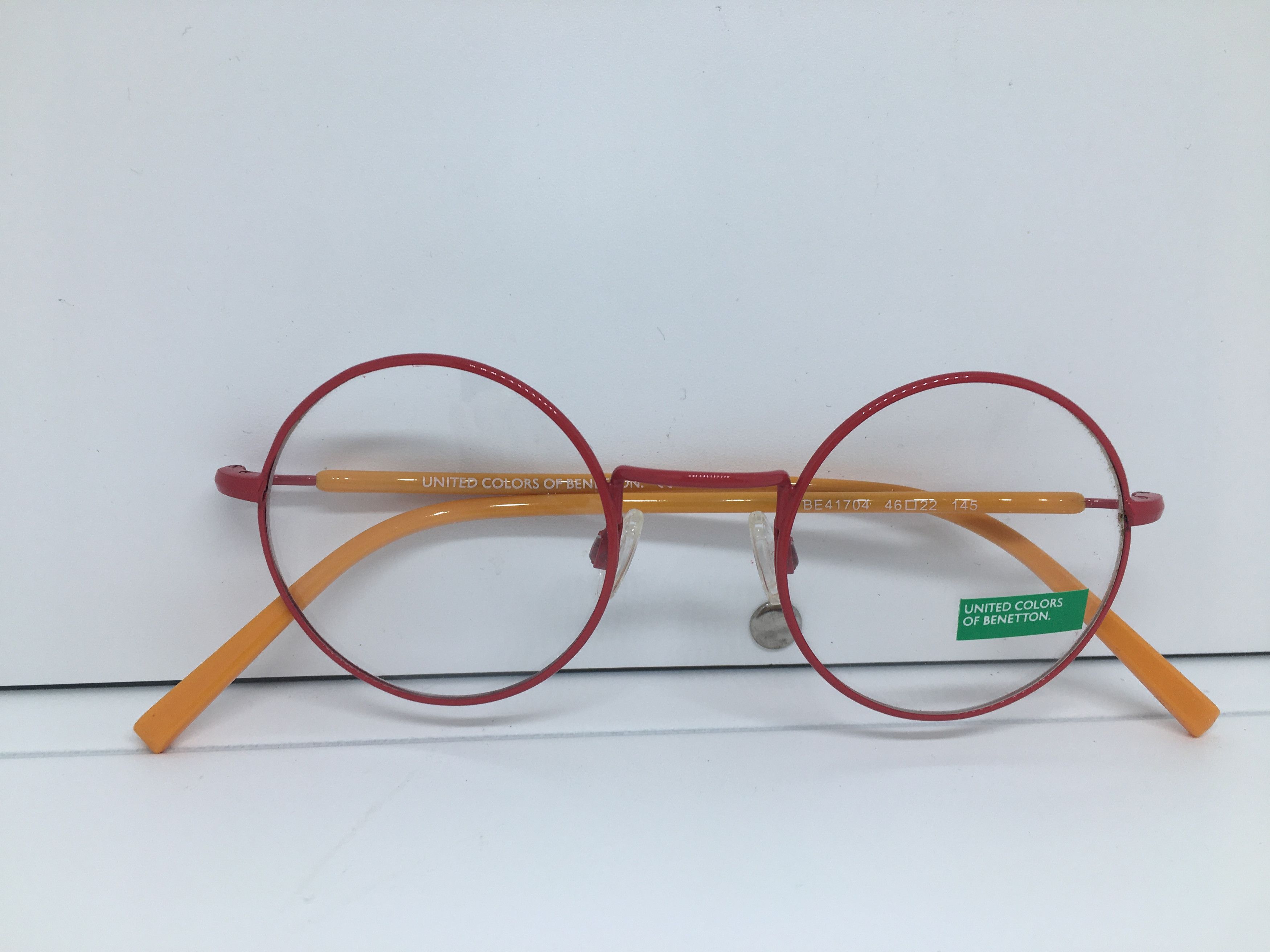 United Colors Of Benetton BENETTON BE41704 Red Round Eyglasses Frame Size ONE SIZE - 9 Thumbnail