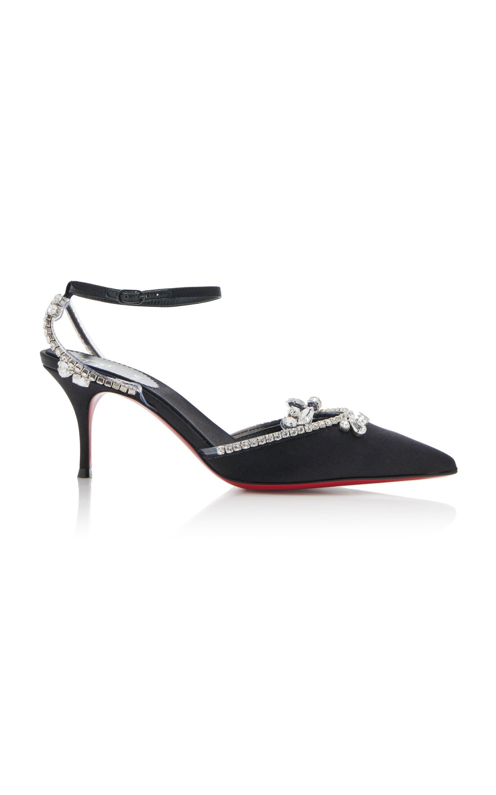 Christian Louboutin o1s1wg110225 Marykate Queen Crepe Satin Pumps in Black Size US 9 / IT 39 - 1 Thumbnail