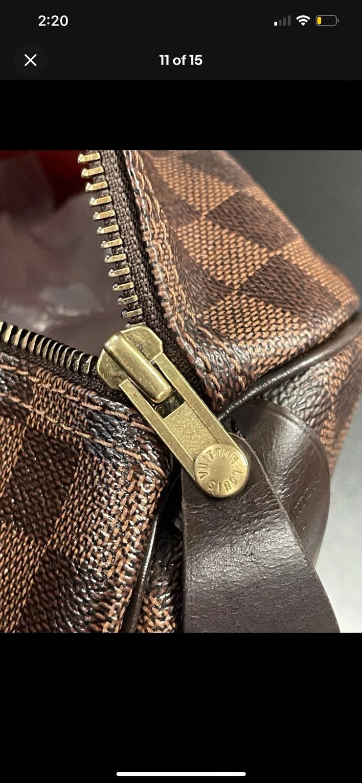 Louis Vuitton Louis Vuitton Speedy Duffle 35 Brown Canvas Damier Ebene Size ONE SIZE - 10 Thumbnail