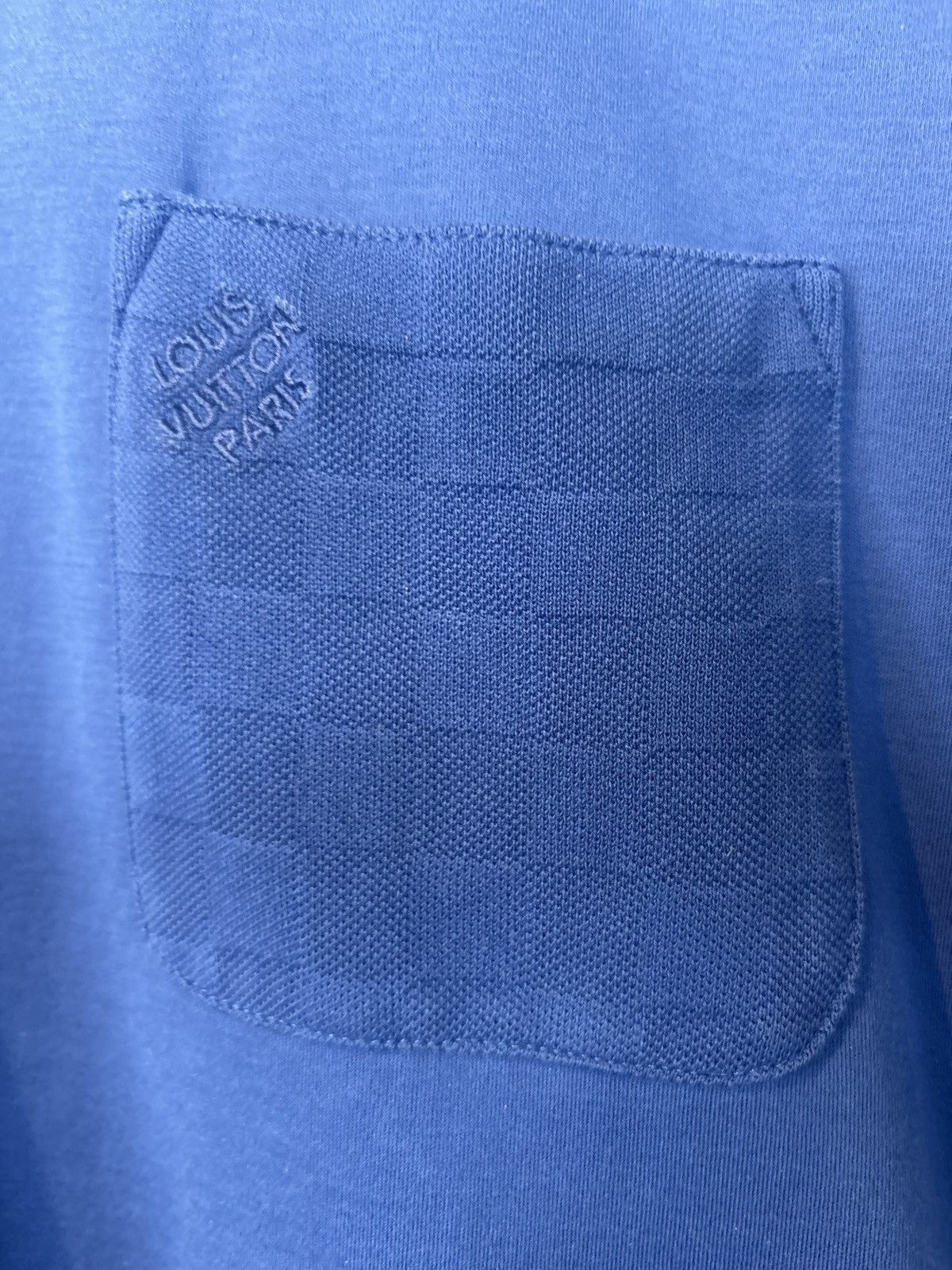 Louis Vuitton Louis Vuitton Blue Pocket Tee Size US XXL / EU 58 / 5 - 3 Thumbnail