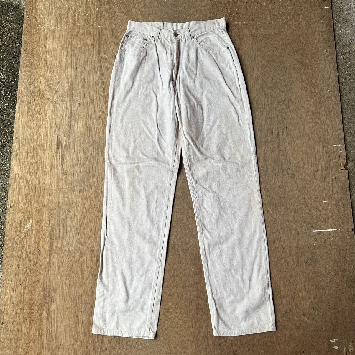image of Designer Collection x Vintage W29 L34 5-Pocket Vintage Warehouse Japan X Uniqlo Pants in Beige