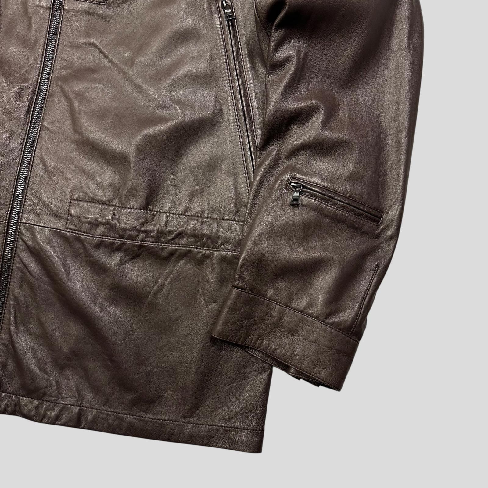 Prada Prada Milano 00’s Nappa Leather Stash Pocket Hooded Jacket L Size US L / EU 52-54 / 3 - 2 Thumbnail