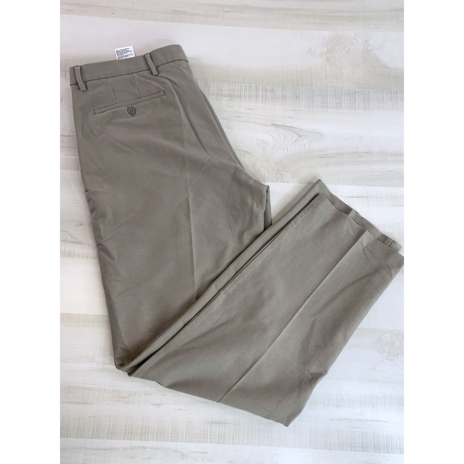 Dockers DOCKERS Khakis Pants 36x34 Beige Cotton Blend Knit Straight Fit Men's Regular Inseam 34 NWT-12429 Size US 36 / EU 52 - 3 Thumbnail