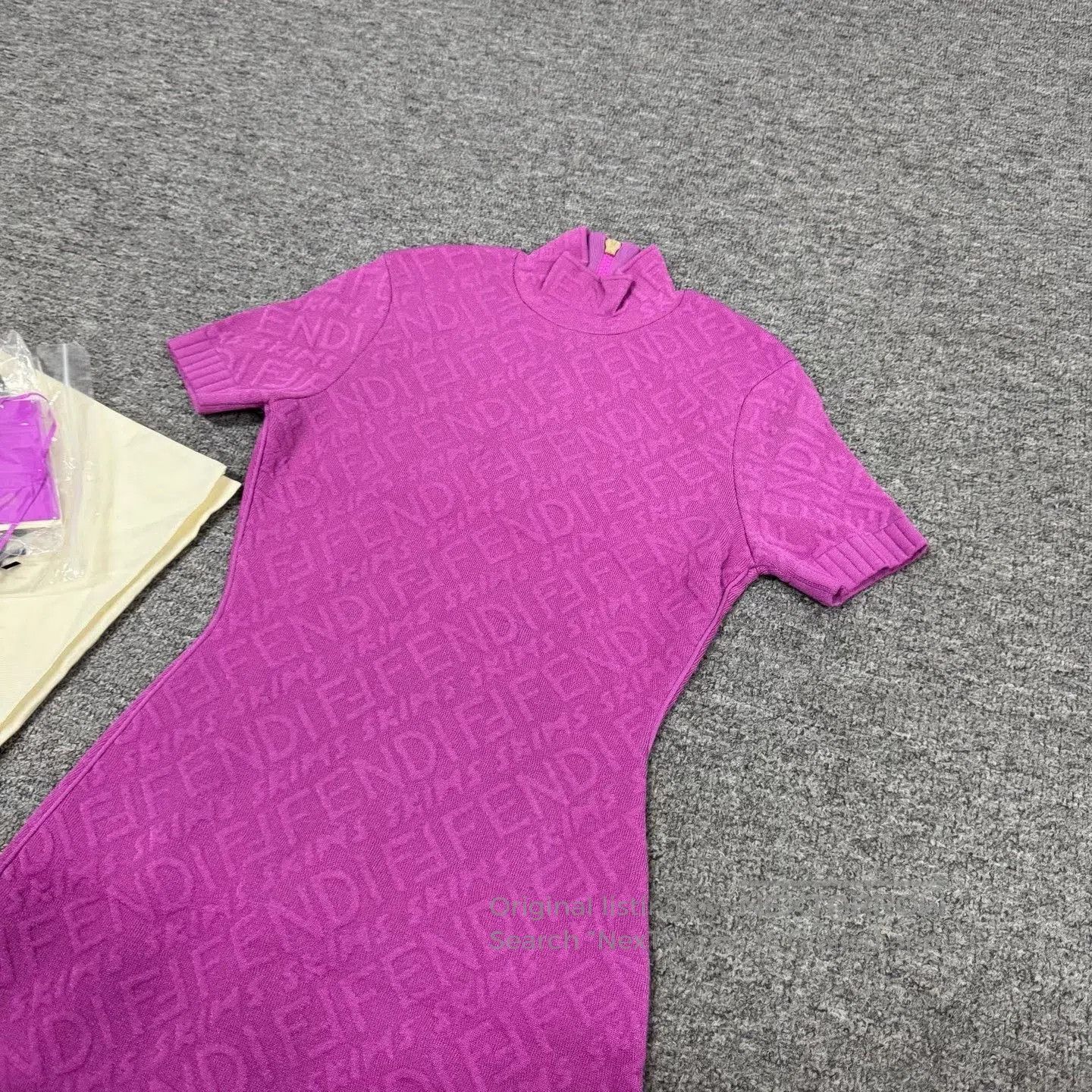 Fendi Fendi x Skims Logo Embossed Dress. Size XS / US 0-2 / IT 36-38 - 4 Thumbnail