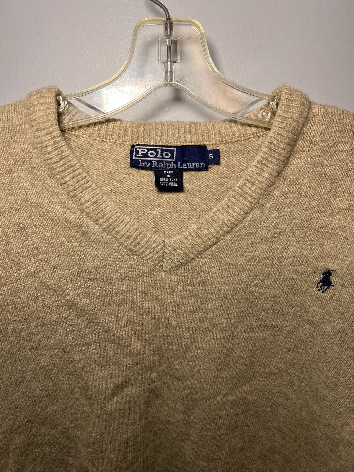 Polo Ralph Lauren Vintage Polo Ralph Lauren 100% wool v-neck sweater Size US S / EU 44-46 / 1 - 3 Thumbnail