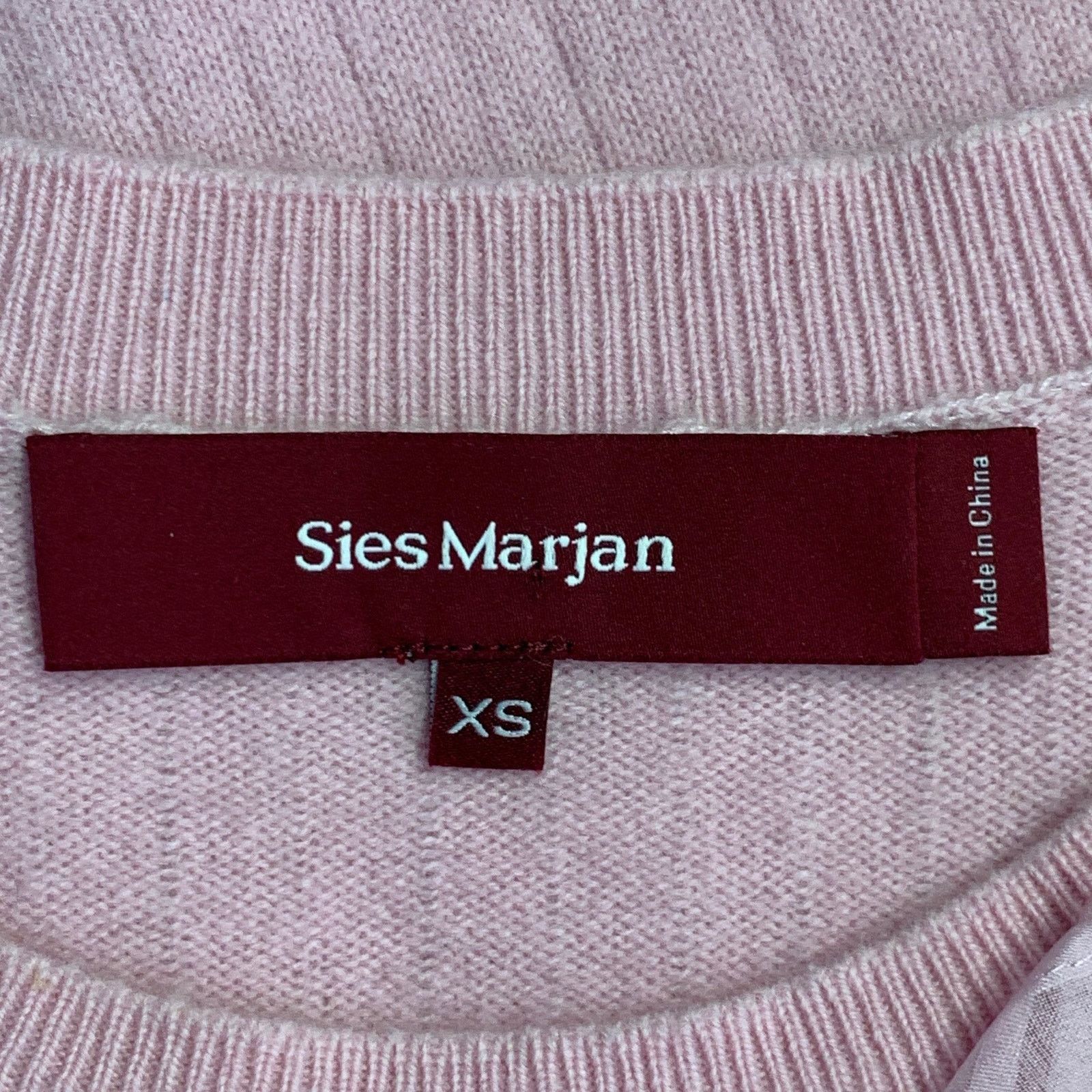 Sies Marjan XS Pink Wool Blend Knit Ruffled Crew Neck Pullover Size XS / US 0-2 / IT 36-38 - 10 Thumbnail