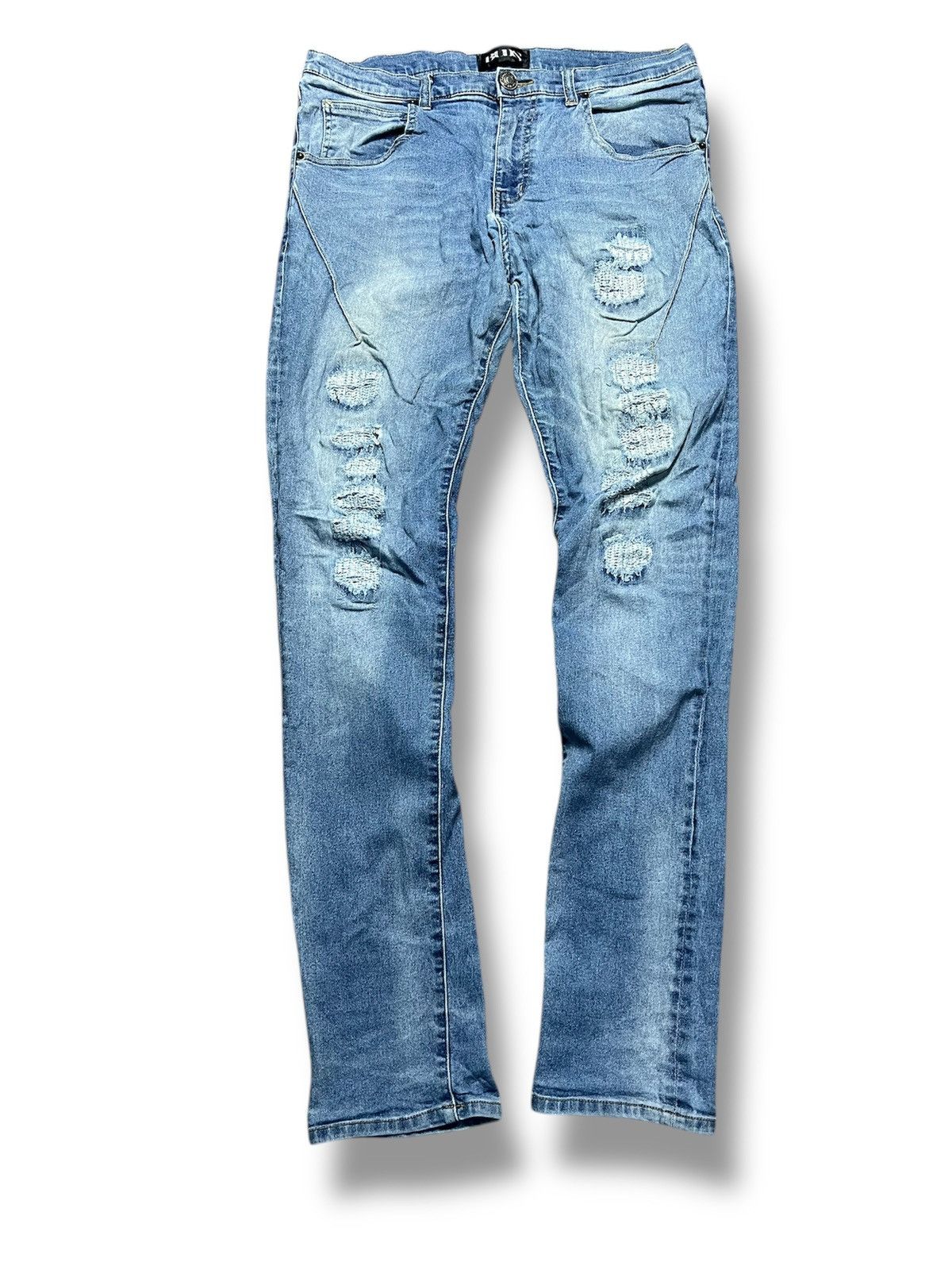 If Six Was Nine BUDS Men's Distressed Slim-Fit Jeans (41) Size US 33 - 1 Thumbnail