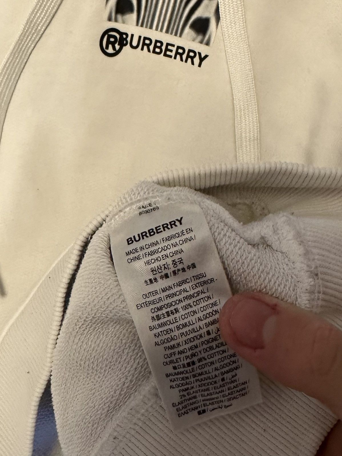 Burberry Burberry zebra logo hoodie sweatshirt rare Size US S / EU 44-46 / 1 - 8 Thumbnail