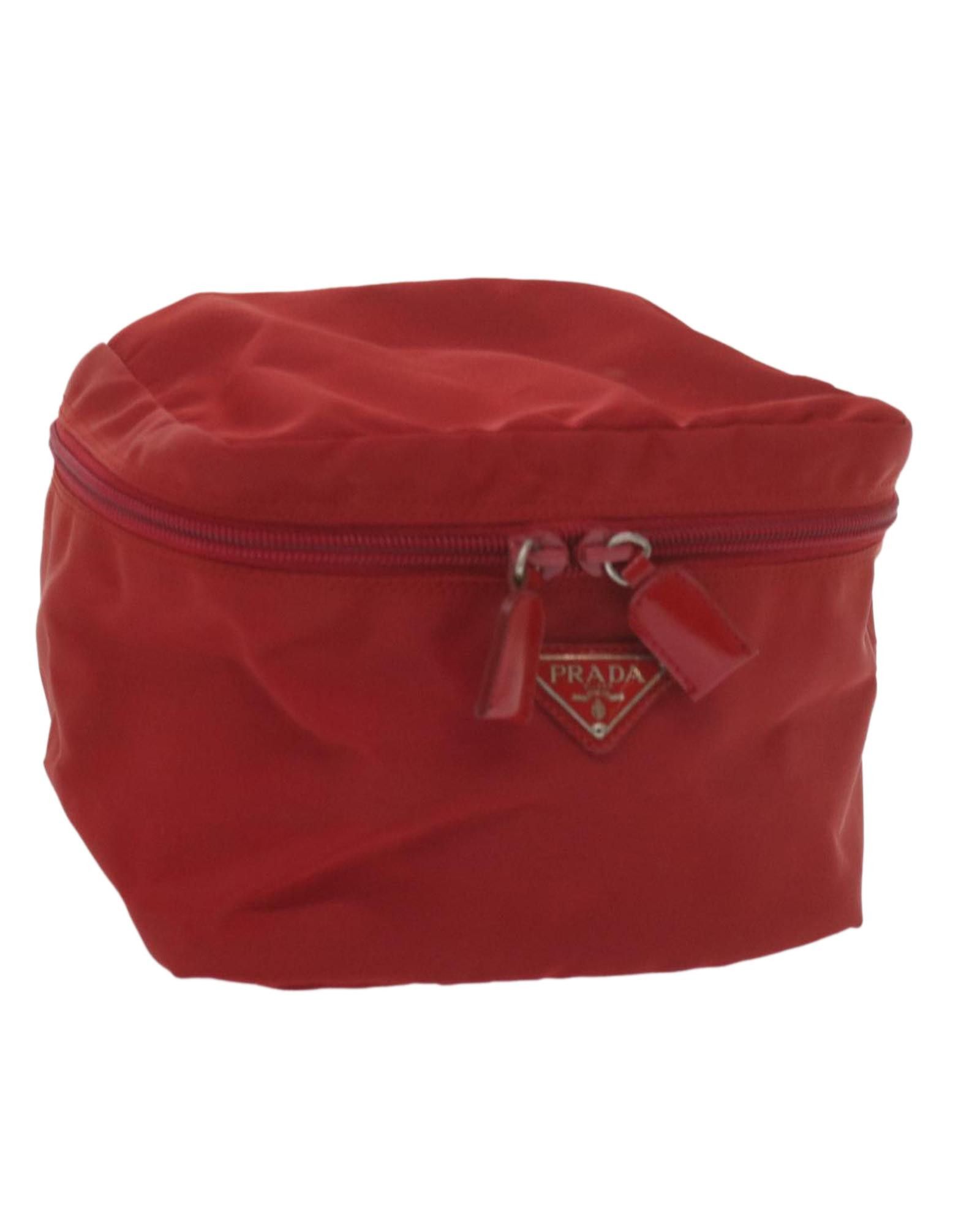 image of Prada Elegant Red Synthetic Clutch With Enduring Style, Women's