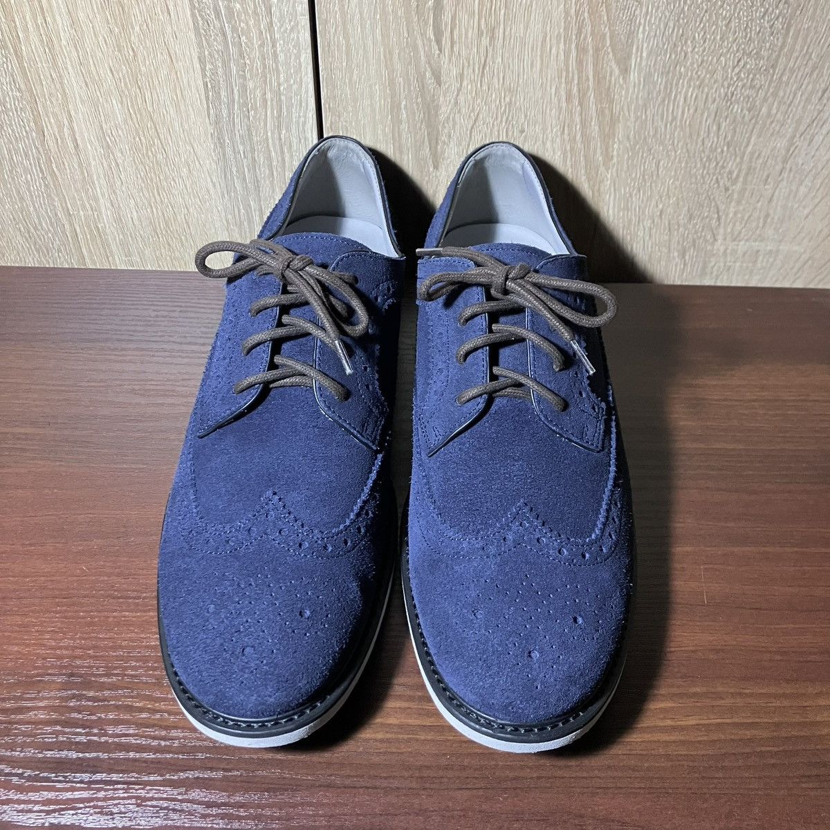 HOGAN Club Brogue Derby Suede Leather Shoes UK8.5 US10.5