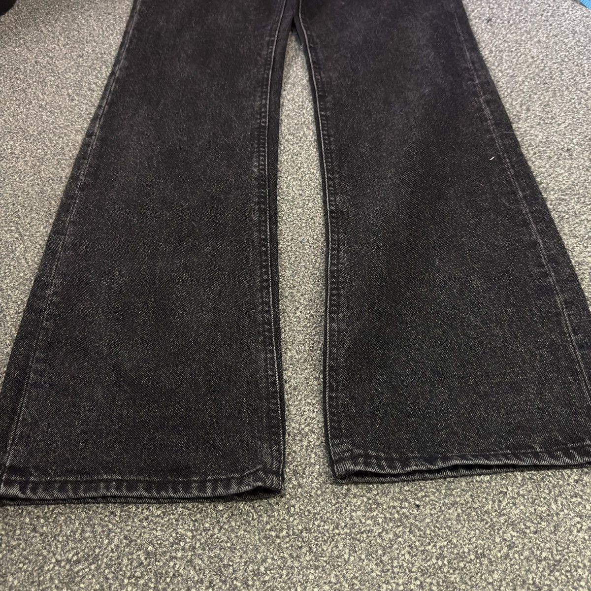 If Six Was Nine Flared Long Piece Worker Black Wash Denim Jeans Size US 29 - 5 Thumbnail
