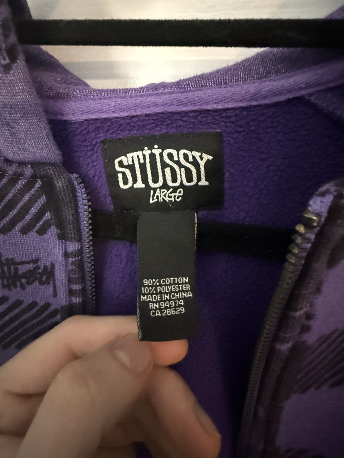 Stussy Stussy All Over Zip Hoodie Size US M / EU 48-50 / 2 - 4 Thumbnail