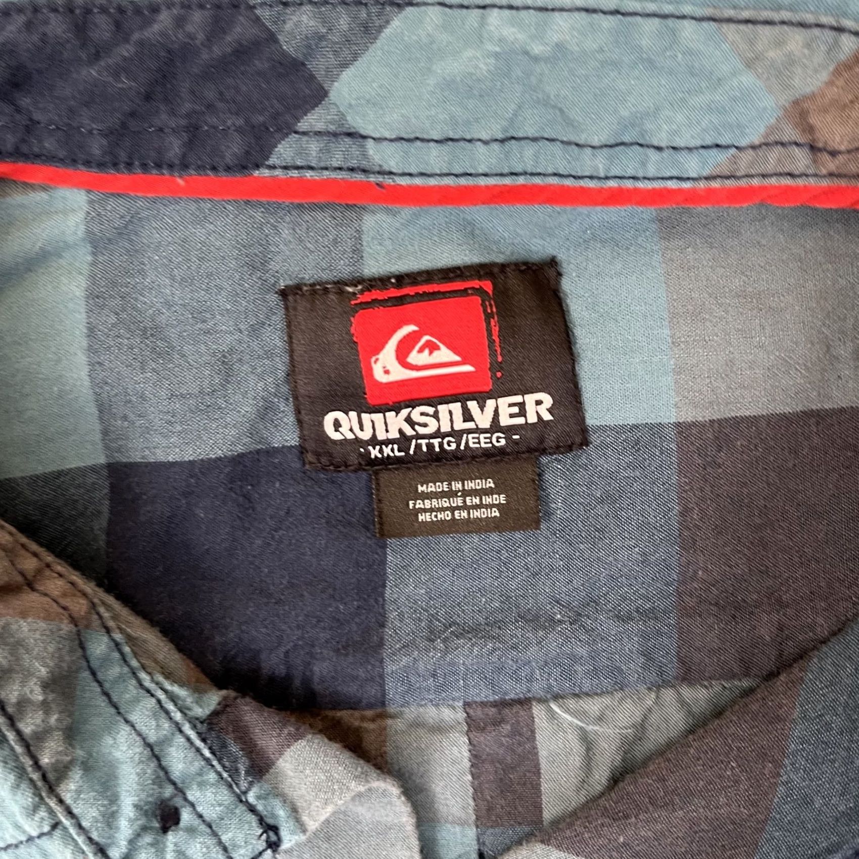Quiksilver Quiksilver Shirt Mens 2XL Blue Plaid Long Sleeve Button-Up Casual Y2K Mens Size US XXL / EU 58 / 5 - 3 Thumbnail
