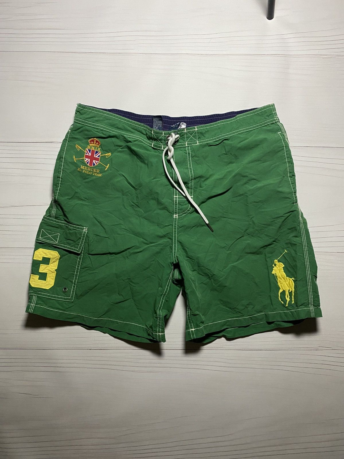 Polo Ralph Lauren × Vintage Vintage Polo Ralph Lauren Big pony 3 number y2k shorts Size US 34 / EU 50 - 1 Thumbnail
