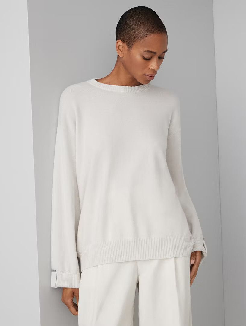 Brunello Cucinelli o1la1rc1a0325 Cashmere Sweater in Ivory Size M / US 6-8 / IT 42-44 - 2 Thumbnail