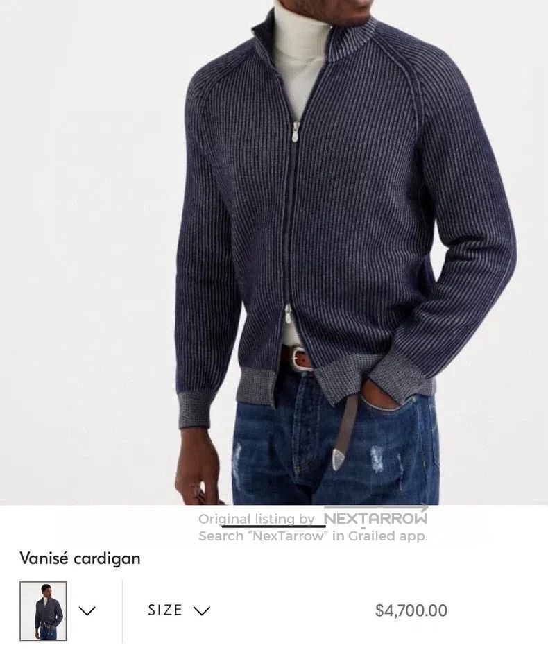 Brunello Cucinelli Brunello Cucinelli 24 Autumn/Winter New Cashmere Cardigan Size US M / EU 48-50 / 2 - 2 Thumbnail
