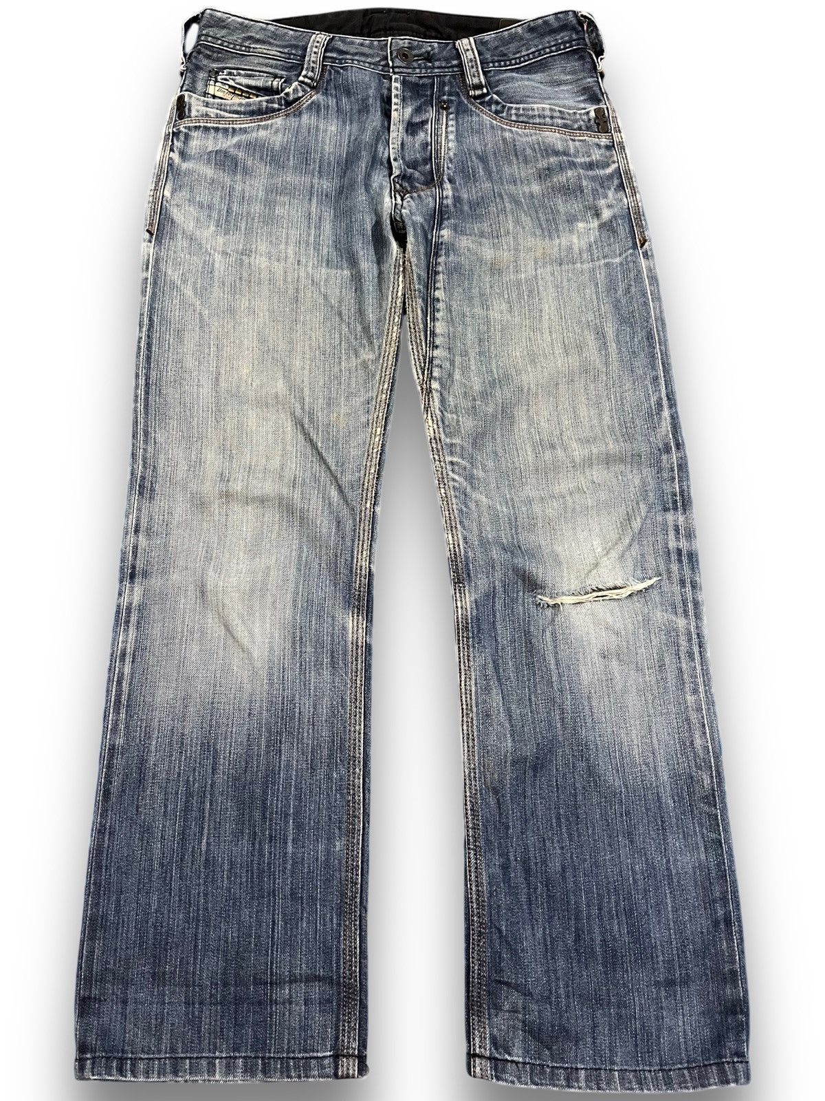 Diesel × Diesel Black Gold Vintage Diesel Embroidded Distressed Denim Size US 31 - 1 Thumbnail