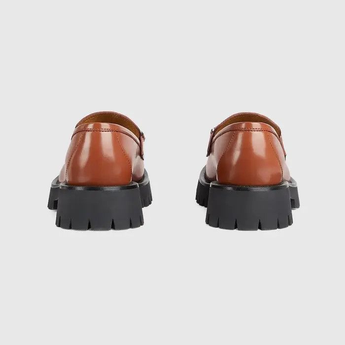 Gucci o1s1wg111025 Loafers With Interlocking G in Brown Size US 9 / EU 42 - 4 Thumbnail