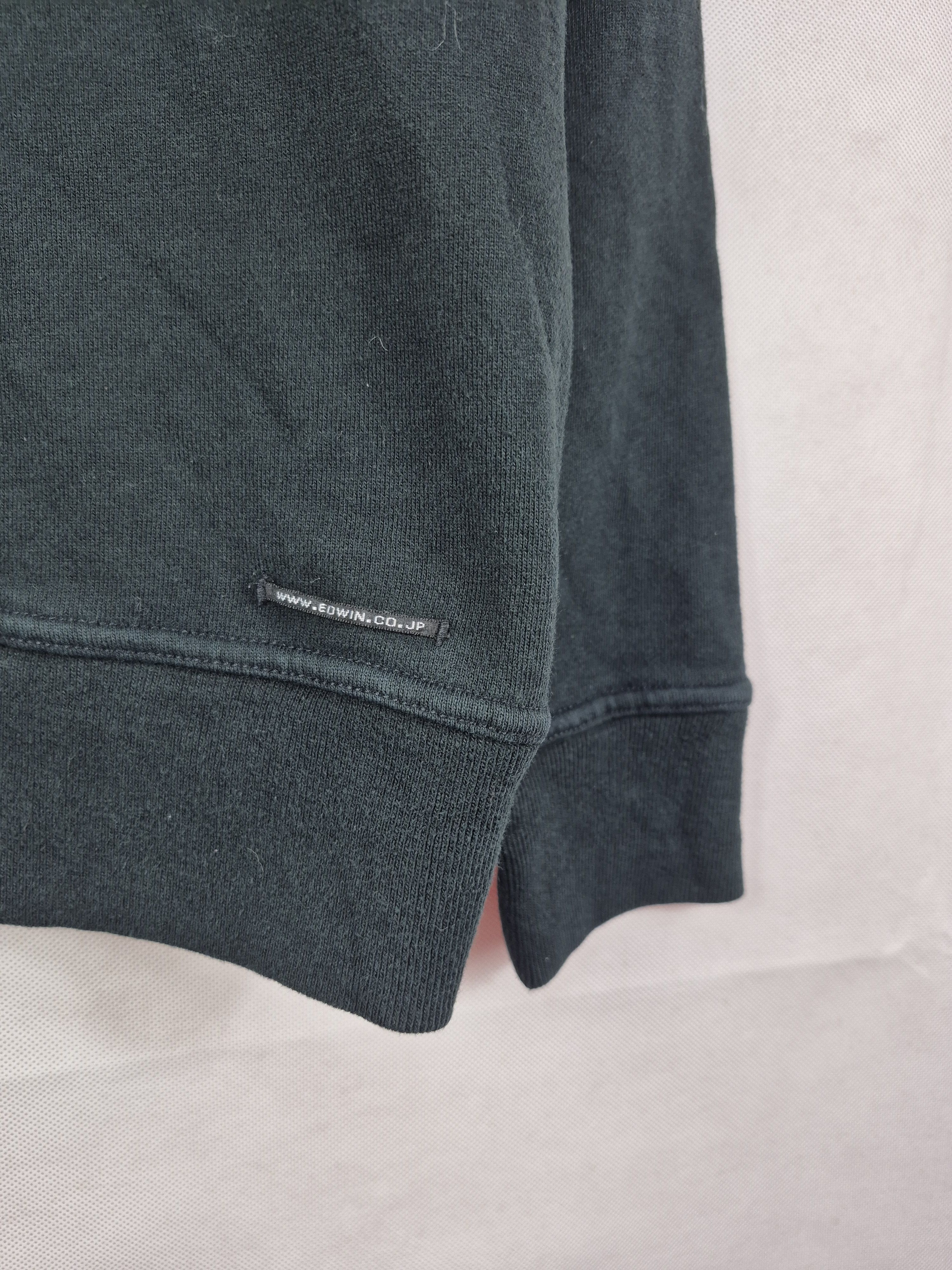Edwin 🔥 Edwin Simple Plain Black Sweatshirt Jumper Minimalist Size US M / EU 48-50 / 2 - 2 Thumbnail