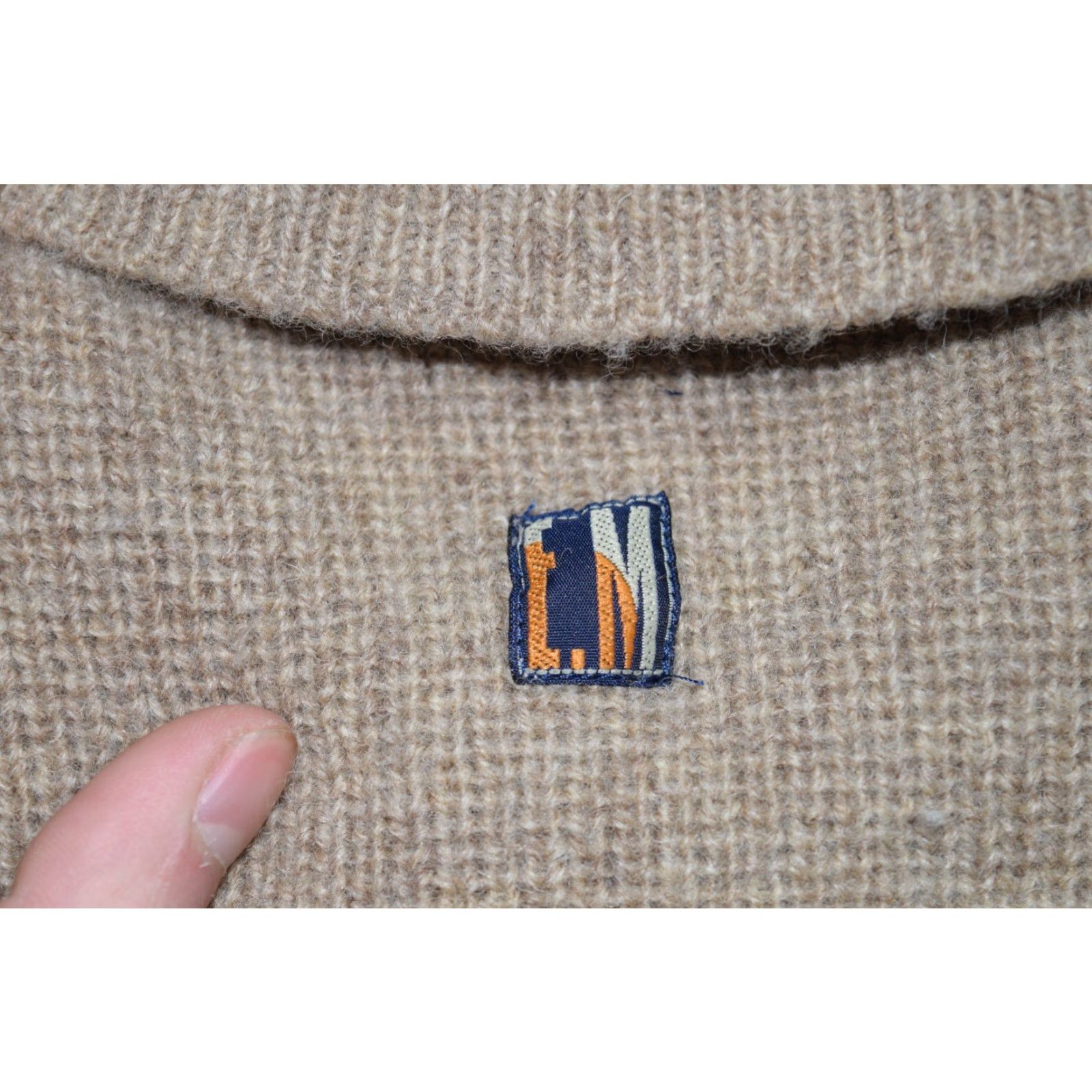 Vintage VINTAGE Eric Malik Hip Hop Sweater Full Zip 2XL Mens Pregnancy Wool Blend Beige 90s Rap Biggie Tupac Size US XXL / EU 58 / 5 - 7 Thumbnail