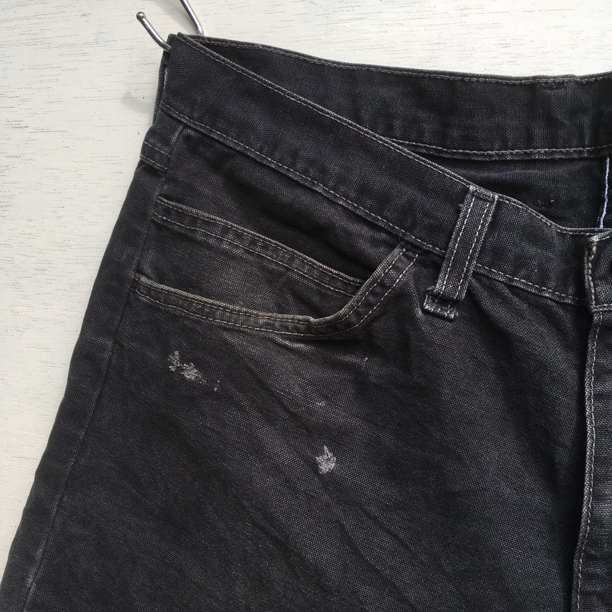 Dickies × Vintage SUN FADED VINTAGE DICKIES DISTRESSED CARPENTER JORTS Size US 35 - 4 Thumbnail