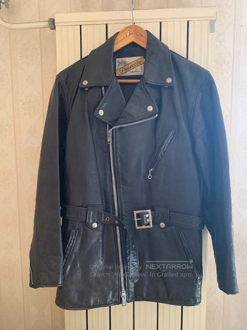 Schott Schott Medium length leather jacket Size US M / EU 48-50 / 2 - 1 Thumbnail