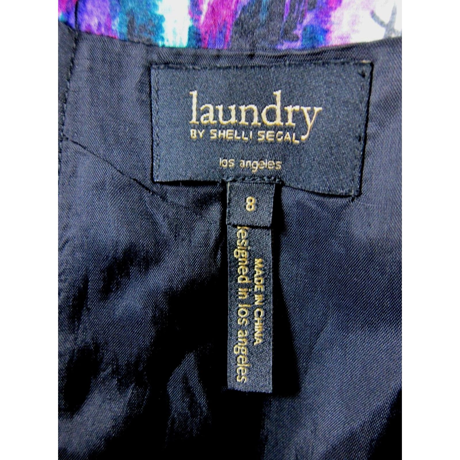 Laundry by Shelli Segal Laundry Shelli Segal Silk Black Floral Cap Sleeve Sheath Dress Womens 8 Size M / US 6-8 / IT 42-44 - 6 Thumbnail
