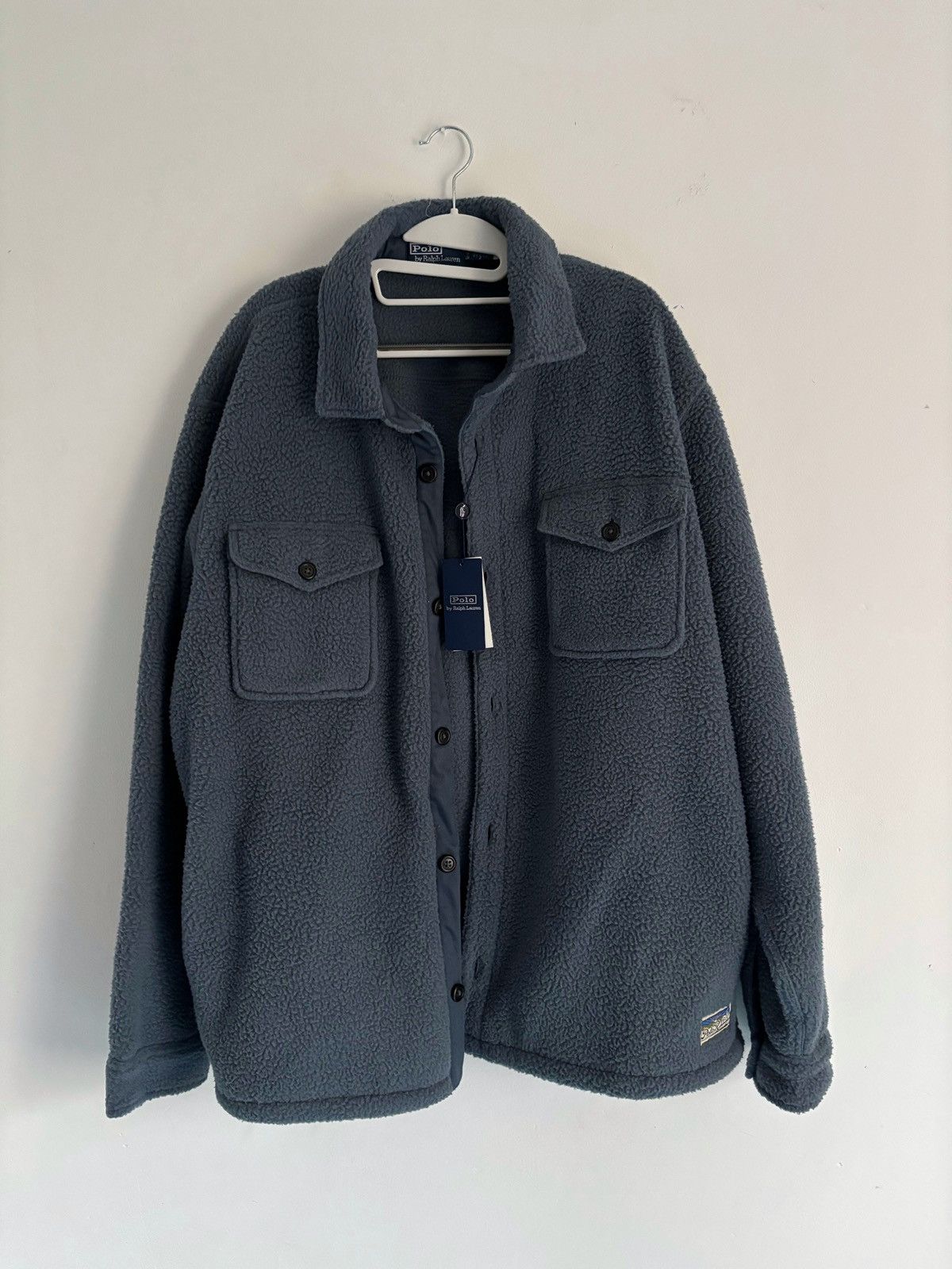 Polo Ralph Lauren Polo Ralph Lauren Pile Fleece Overshirt Blue Corsair Size US XL / EU 56 / 4 - 1 Thumbnail