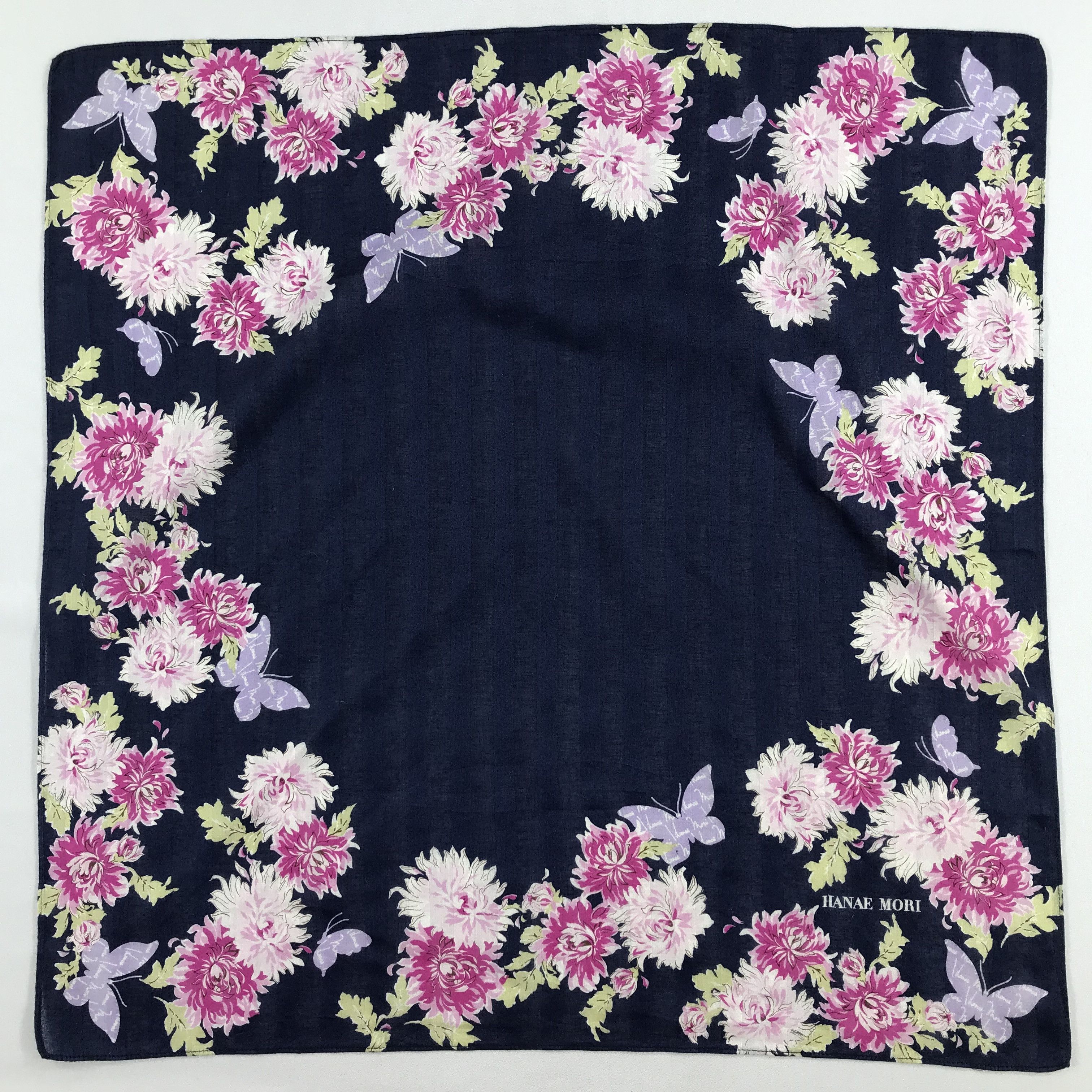 Hanae Mori × Vintage Hanae Mori Bandana / Handkerchief / Neckerchief - S2059 Size ONE SIZE - 1 Thumbnail