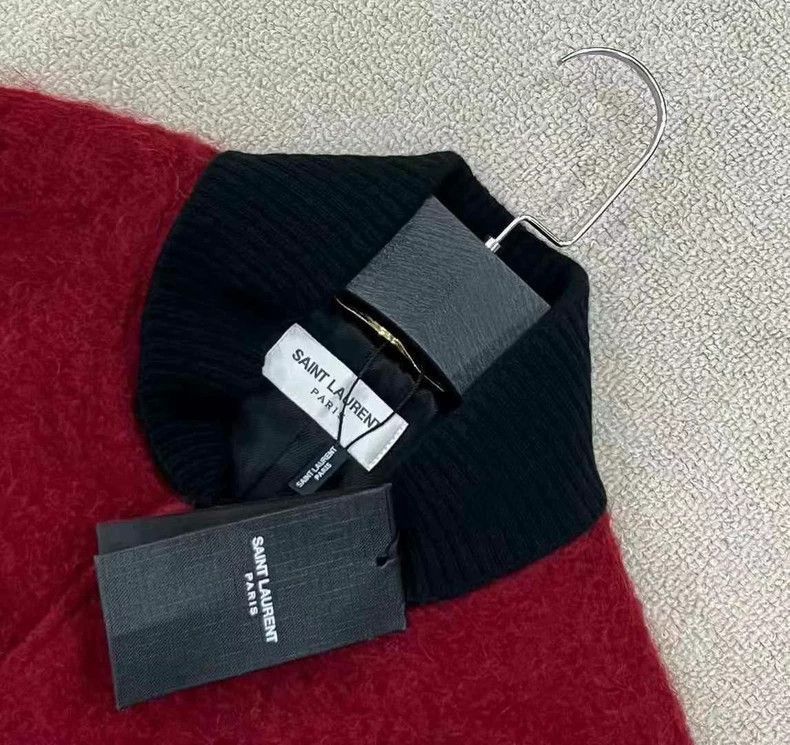 Saint Laurent Paris Saint Laurent Paris Black and red sheepskin sleeve patchwor Size US S / EU 44-46 / 1 - 3 Thumbnail
