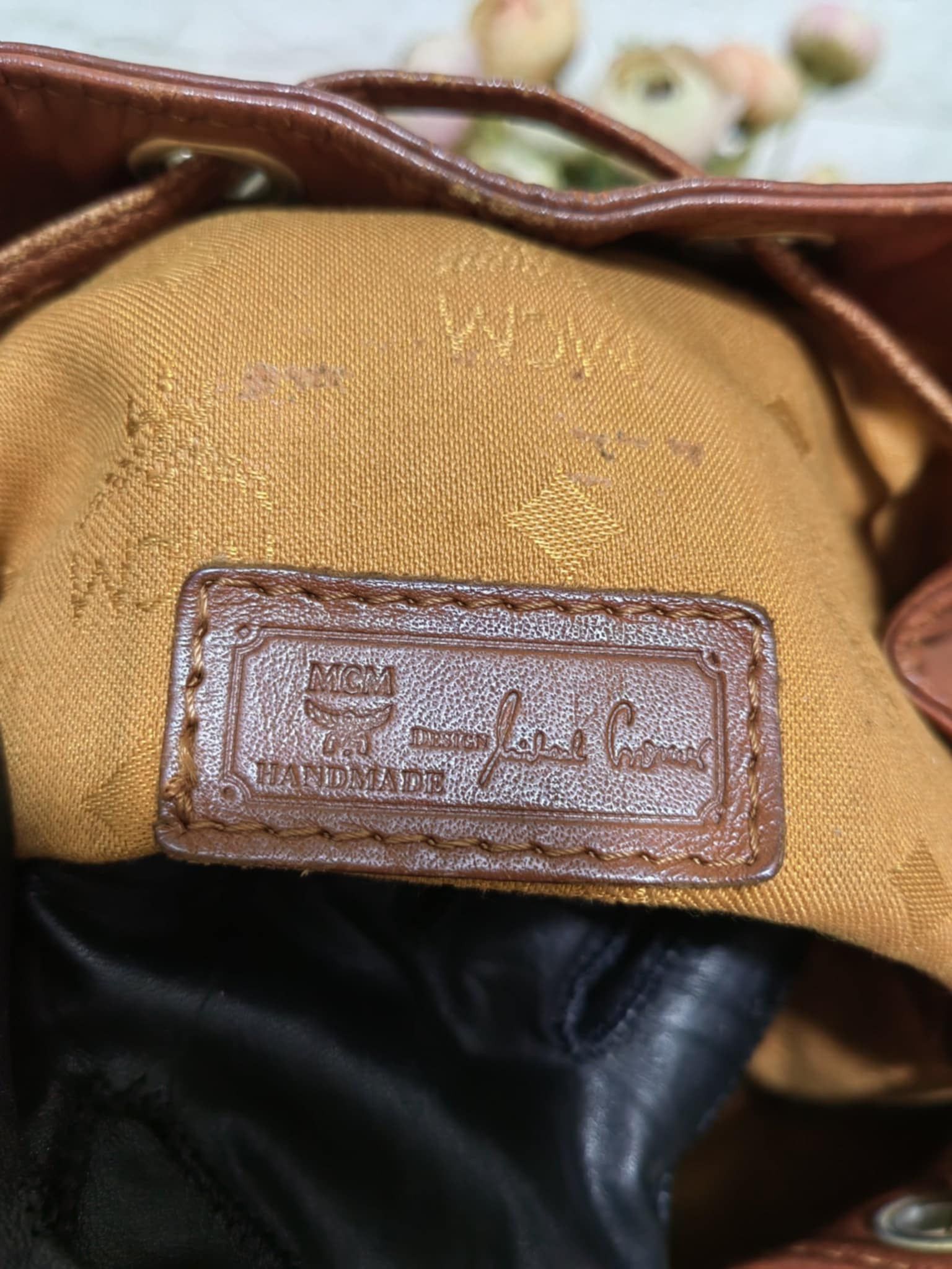 MCM MCM COGNAC VISETOS CROSSBODY BUCKET BAG MADE in GERMANY Size ONE SIZE - 18 Thumbnail