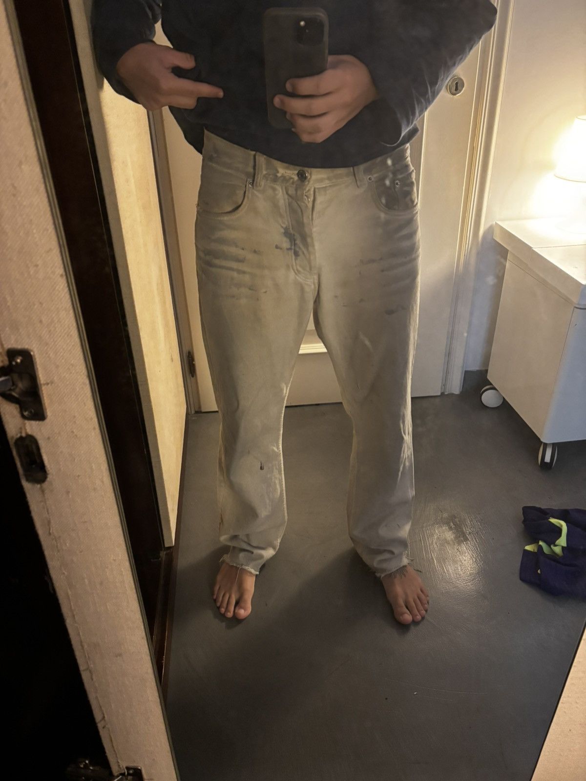 Helmut Lang Helmut Lang ‘Broken’ Classic 5 Pocket Denim Painter Jeans Size US 30 / EU 46 - 14 Thumbnail