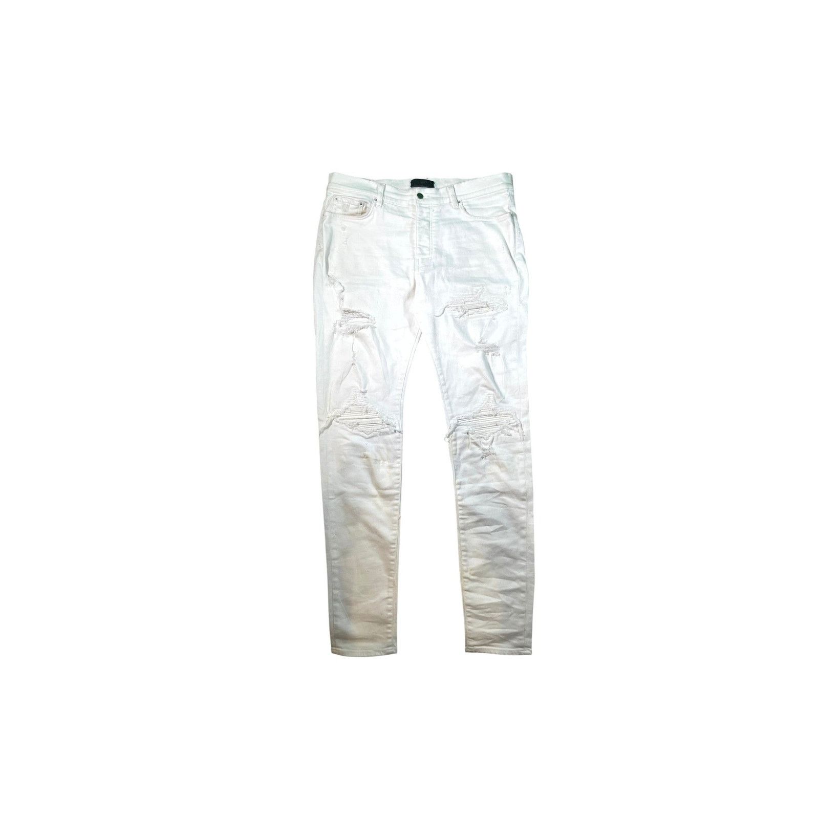 Amiri Amiri "MX1 Patch" White Jeans Size US 38 / EU 54 - 1 Thumbnail