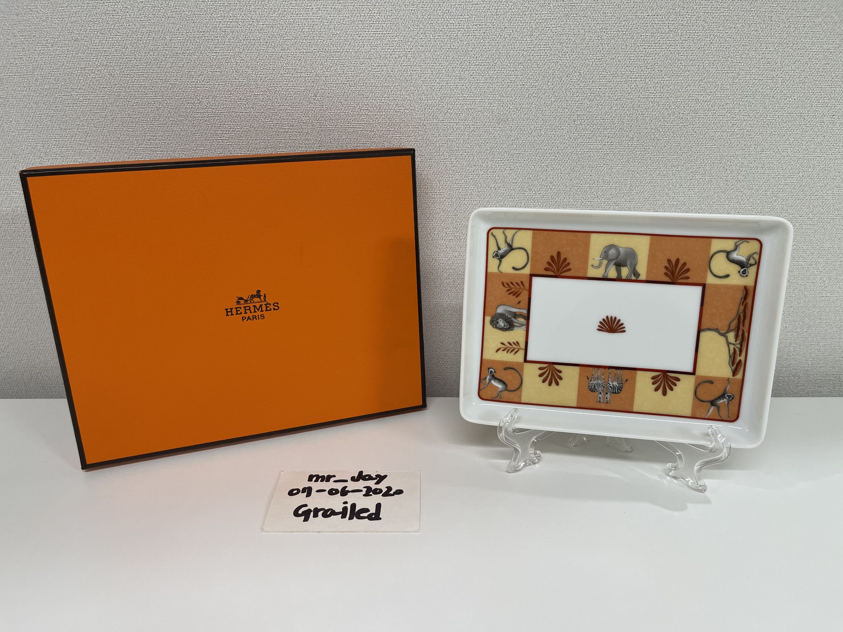 Hermes Hermes Africa Square Plate 1P Size ONE SIZE - 5 Thumbnail