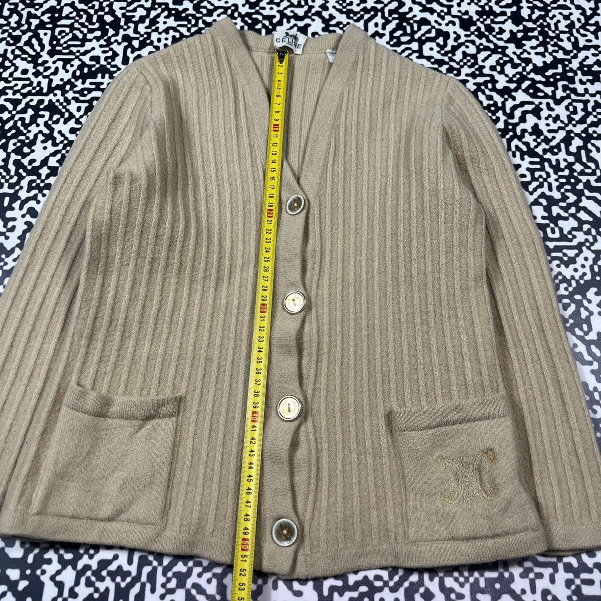 Celine Vintage 90s CELINE Paris Wool Cardigan Luxury Retro Style Size XS / US 0-2 / IT 36-38 - 20 Thumbnail
