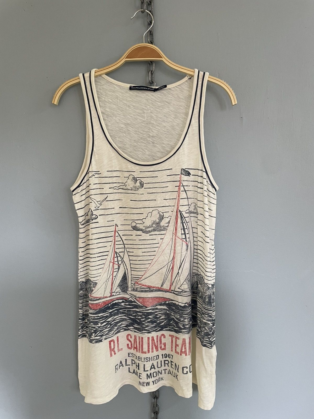 Ralph Lauren × Vintage Ralph Lauren RL Sailing Team AOP tank top Size M / US 6-8 / IT 42-44 - 1 Thumbnail