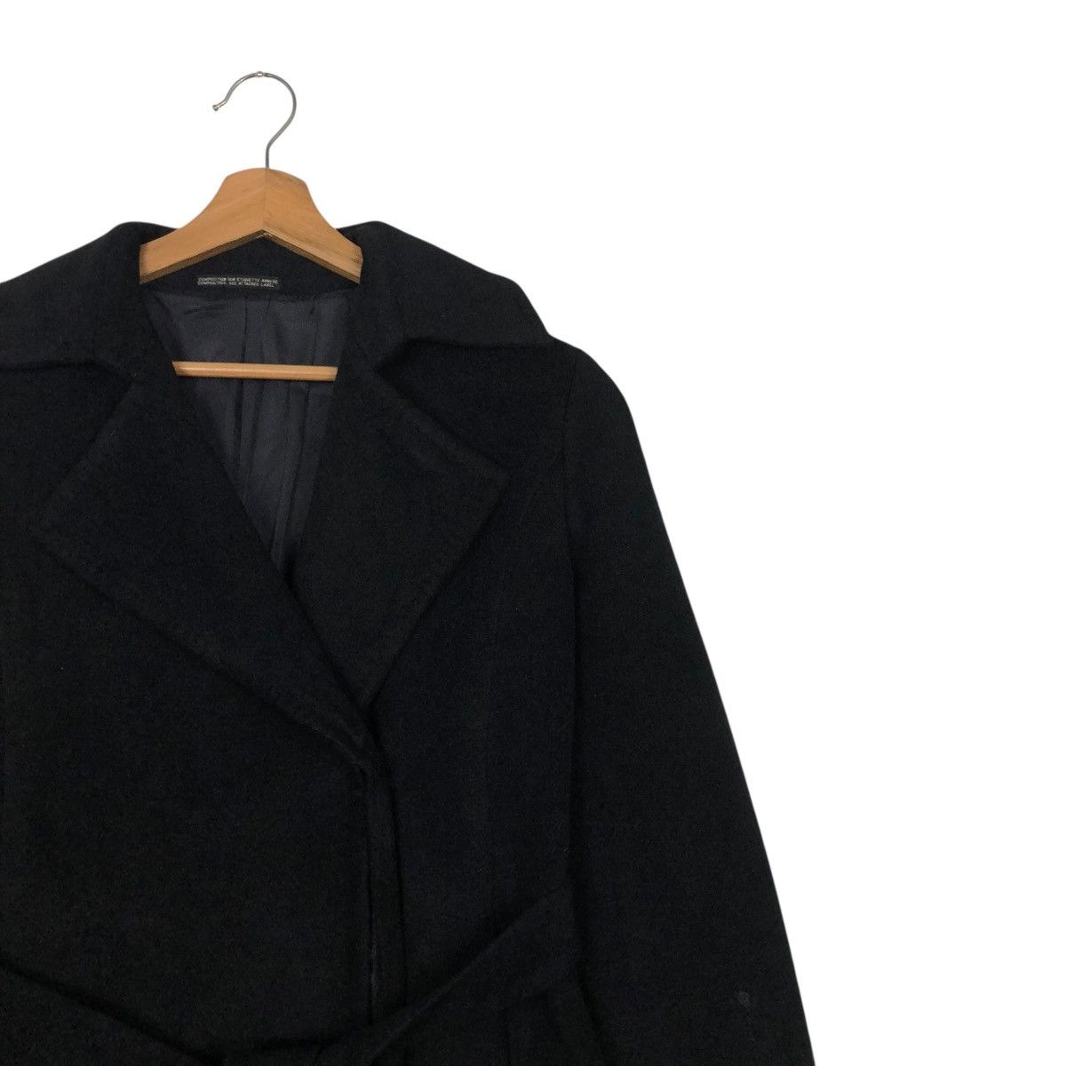 🔥RICH BLACK VINTAGE LONG WOOL JACKET INED YOHJI YAMAMOTO