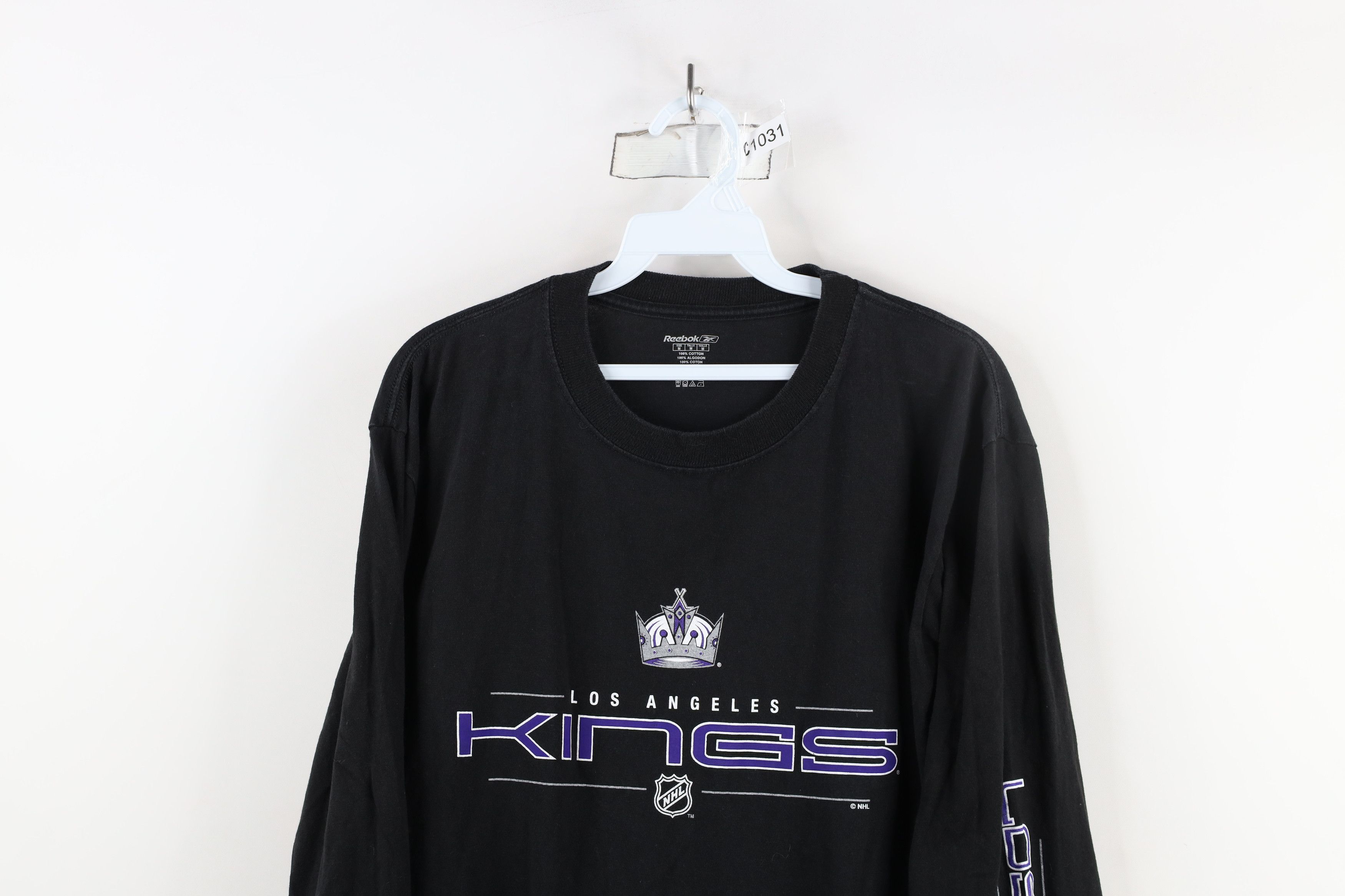 Reebok × Vintage Vintage Reebok Kings Hockey Long Sleeve T-Shirt Black Size US M / EU 48-50 / 2 - 2 Thumbnail