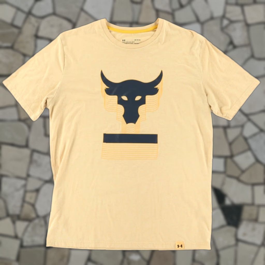 Under Armour Under Armour Project Rock Stretch Solid T-Shirt Yellow Men's L Shirt Mens L Yellow Project Rock Stretch Solid T-Shirt Under Armour Size US L / EU 52-54 / 3 - 1 Thumbnail