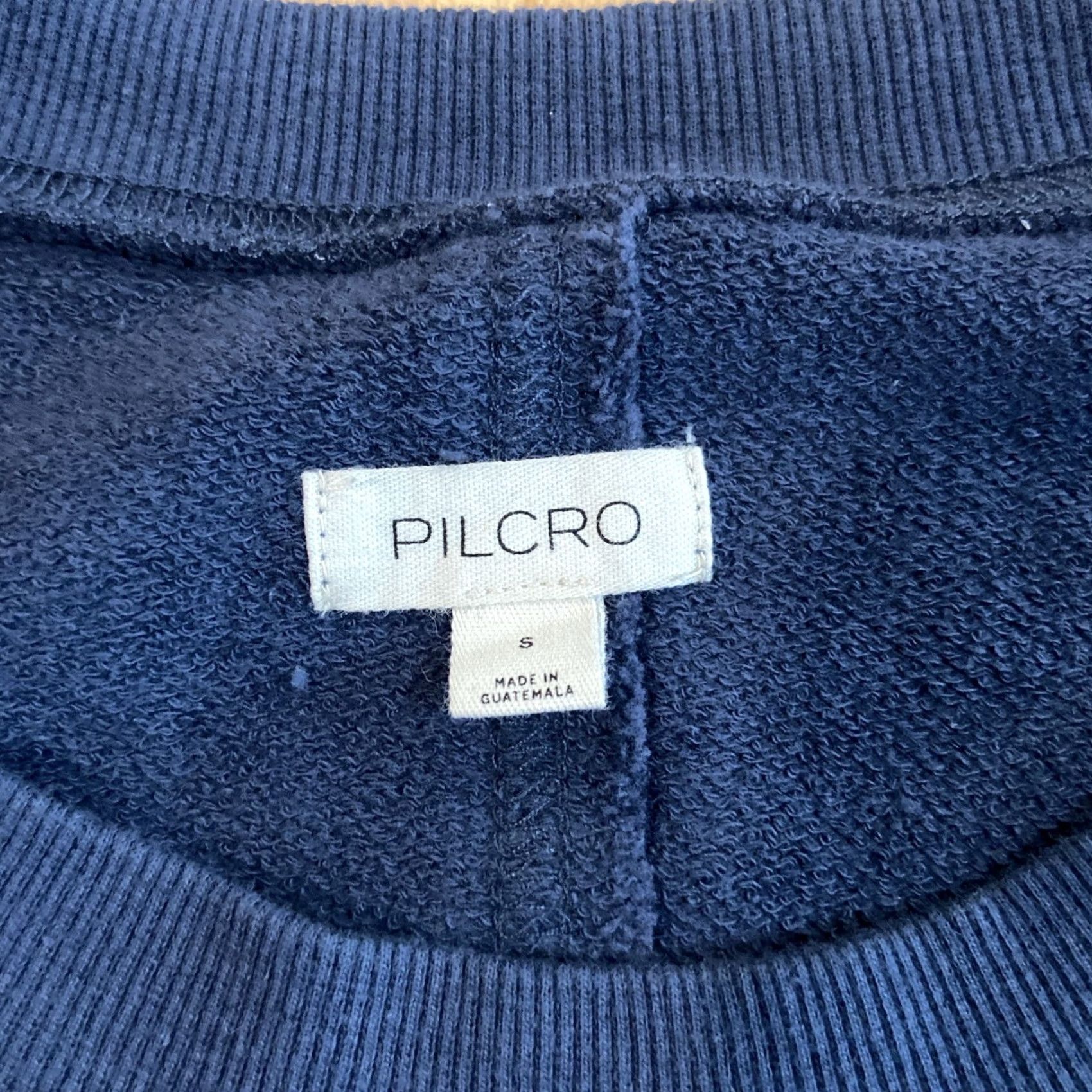 Anthropologie Anthropologie Pilcro The Niki Bubble Sweatshirt S Women Blue Pullover Activewear Sweatshirt Size S / US 4 / IT 40 - 5 Thumbnail