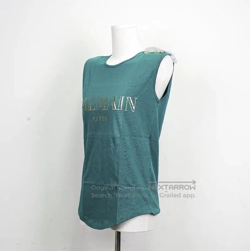 Balmain Balmain Blue Cotton Short Sleeve T-Shirt . Size S / US 4 / IT 40 - 2 Thumbnail