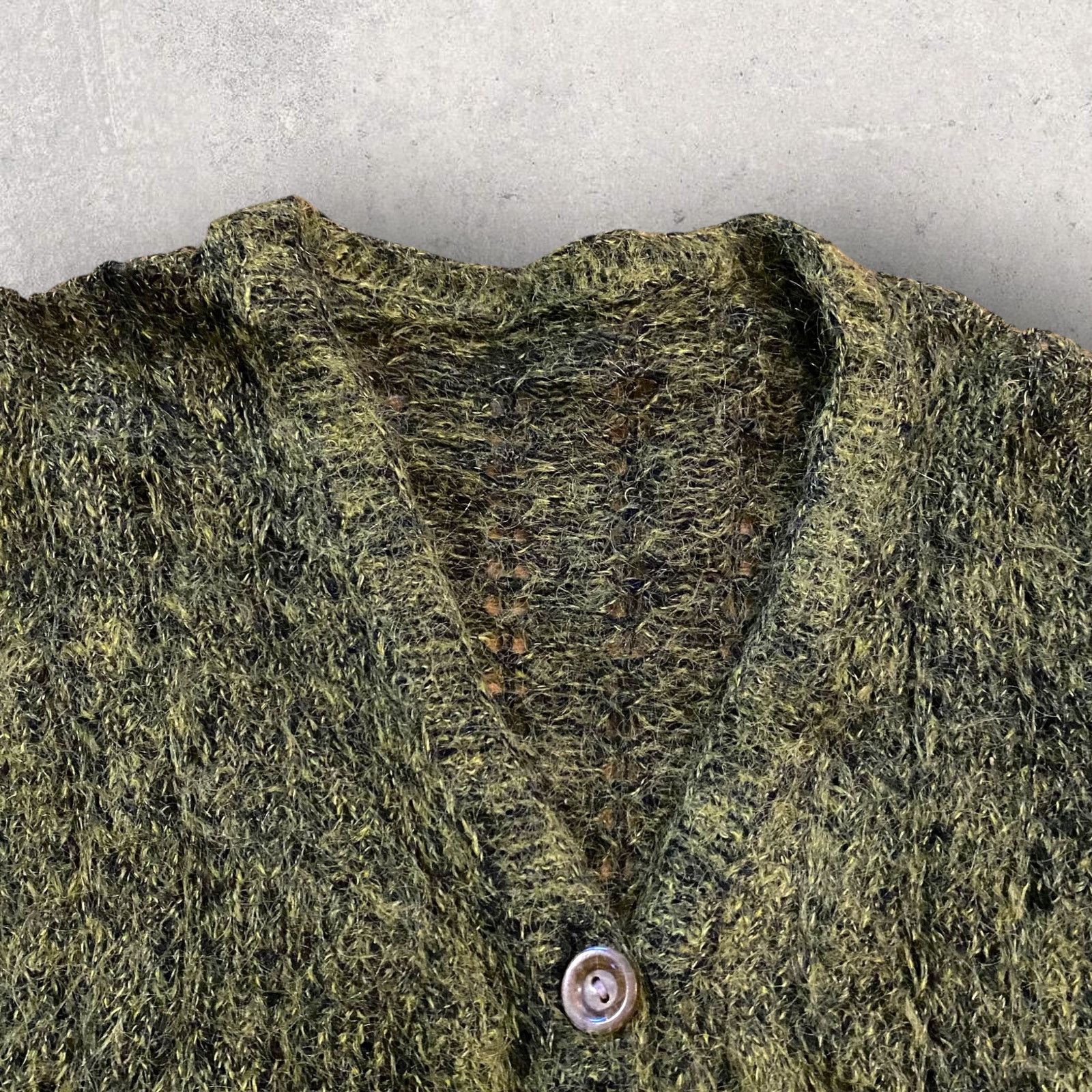 Vintage Vintage 1960s Swaggy Green Mohair Wool Cardigan Size S / US 4 / IT 40 - 8 Thumbnail