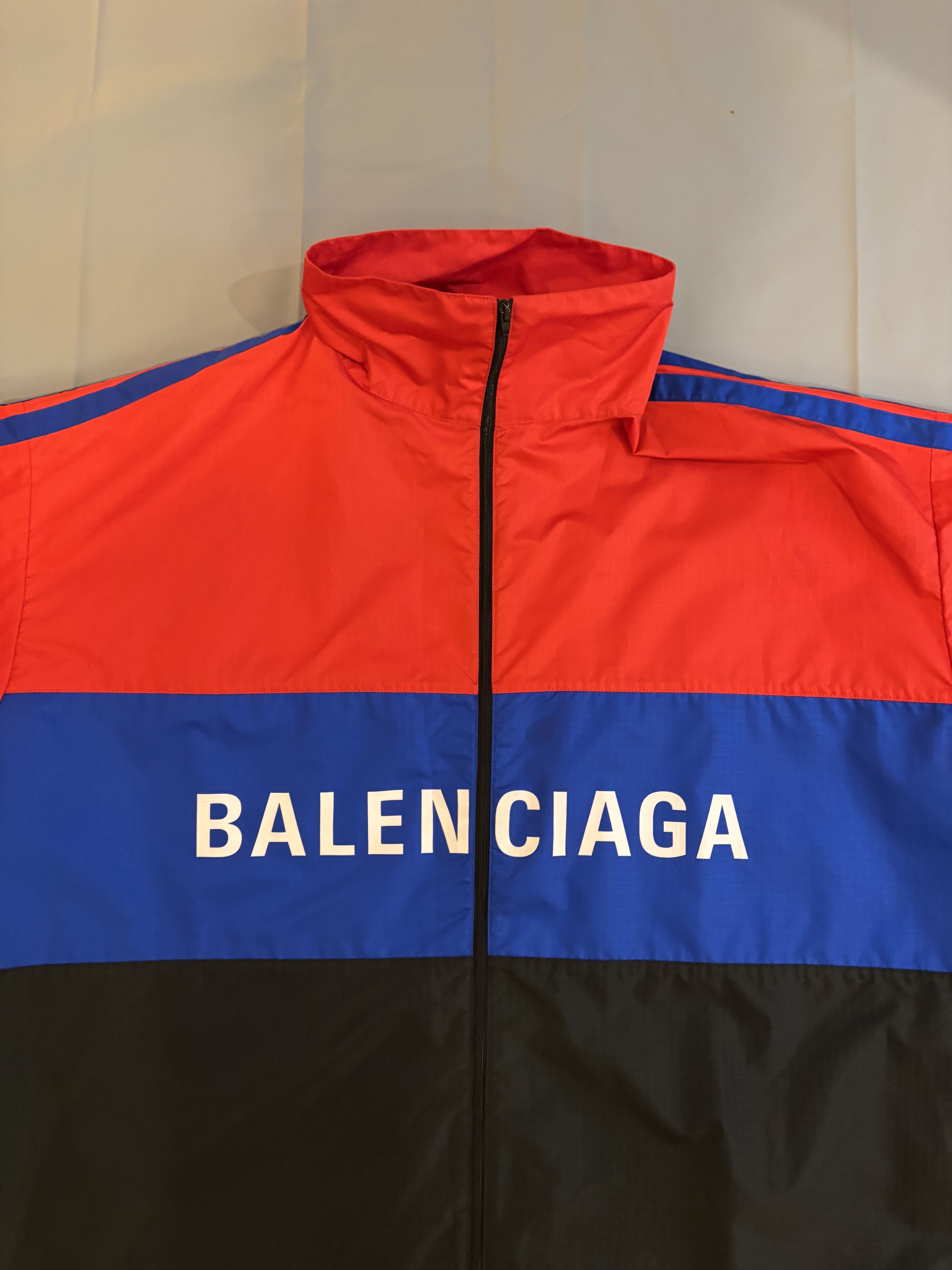 Balenciaga Coach jacket oversize Balenciaga rouge bleu noir Size US XL / EU 56 / 4 - 10 Thumbnail