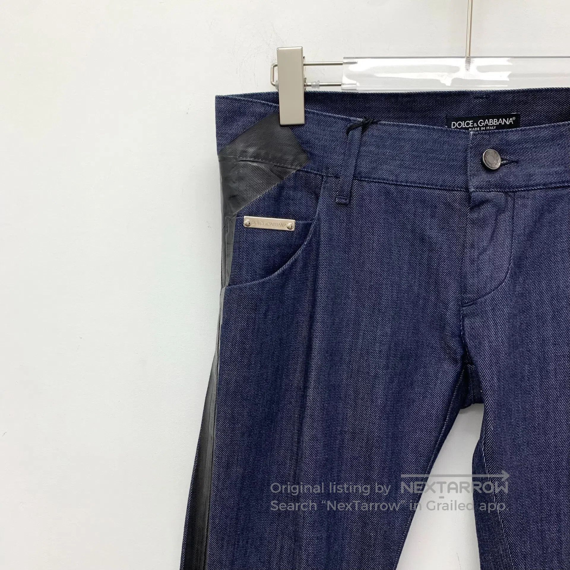 Dolce & Gabbana Dolce Gabbana Dark Blue Cotton Casual Denim Trousers| Size US 30 / EU 46 - 3 Thumbnail