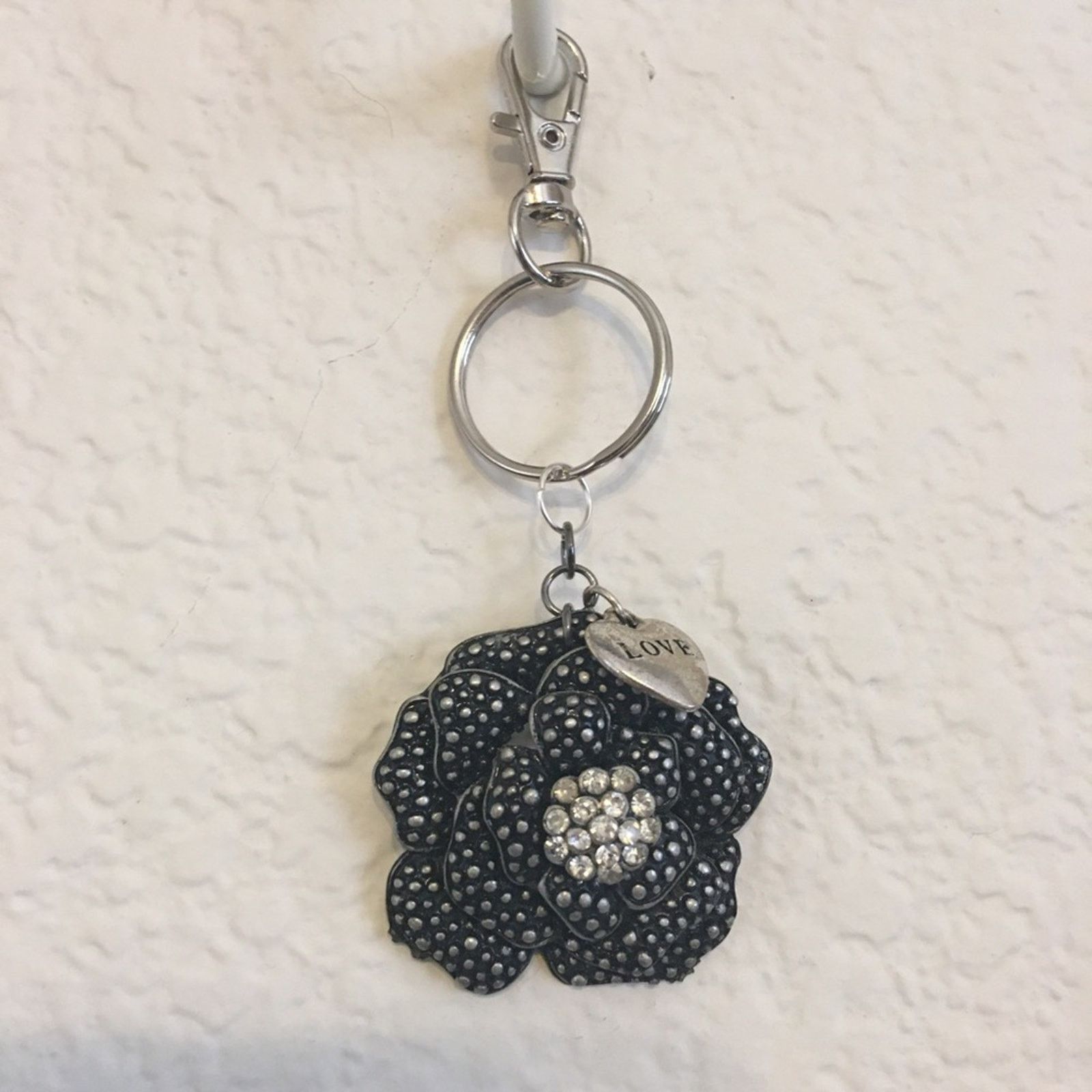Handmade Vintage repurpose salvaged estate gem keychain Size ONE SIZE - 1 Thumbnail