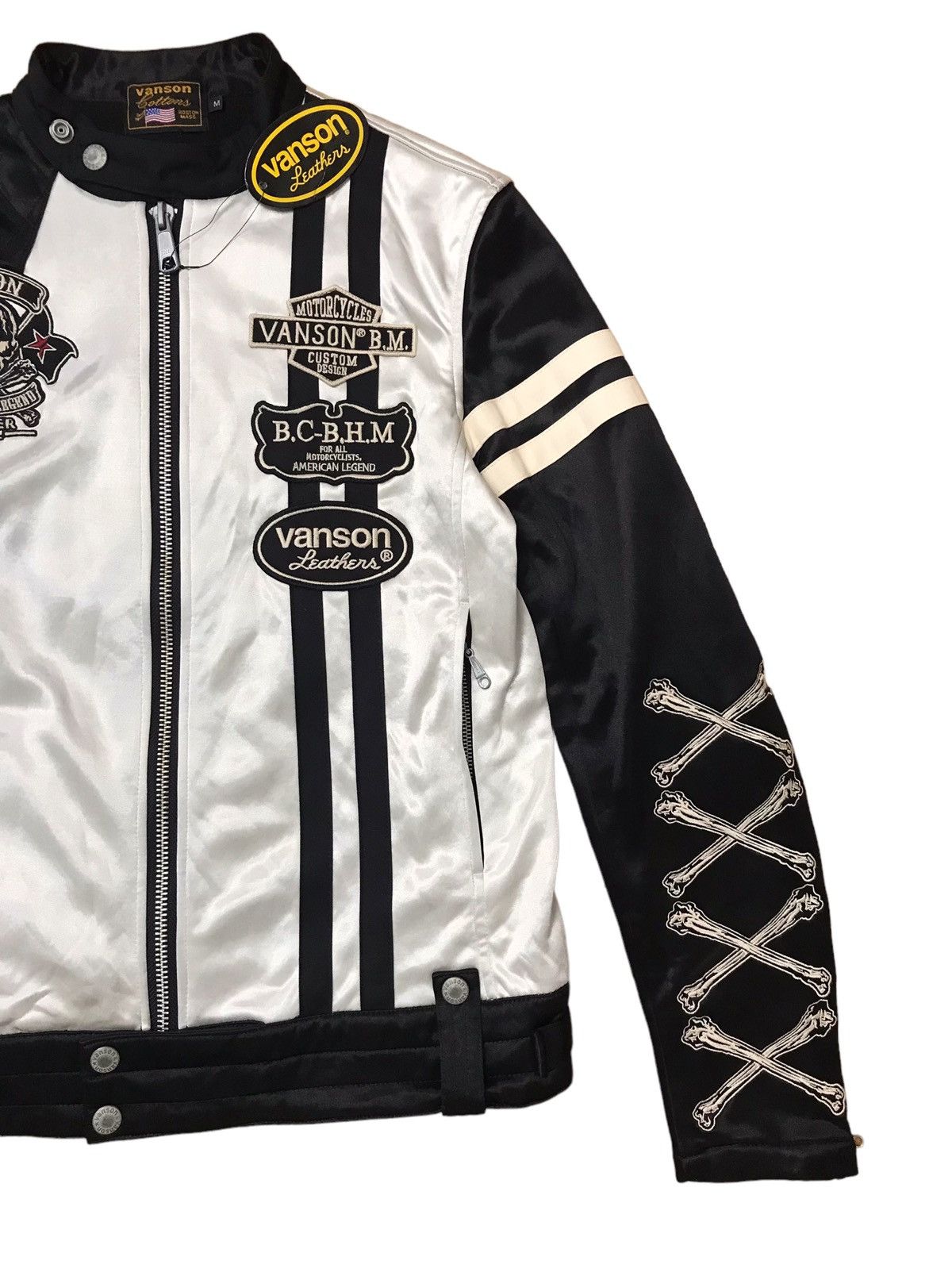 Japanese Brand × Mastermind Japan × Vanson Leathers Vanson Leather Embroidery Skull Biker Jacket Size US M / EU 48-50 / 2 - 6 Thumbnail